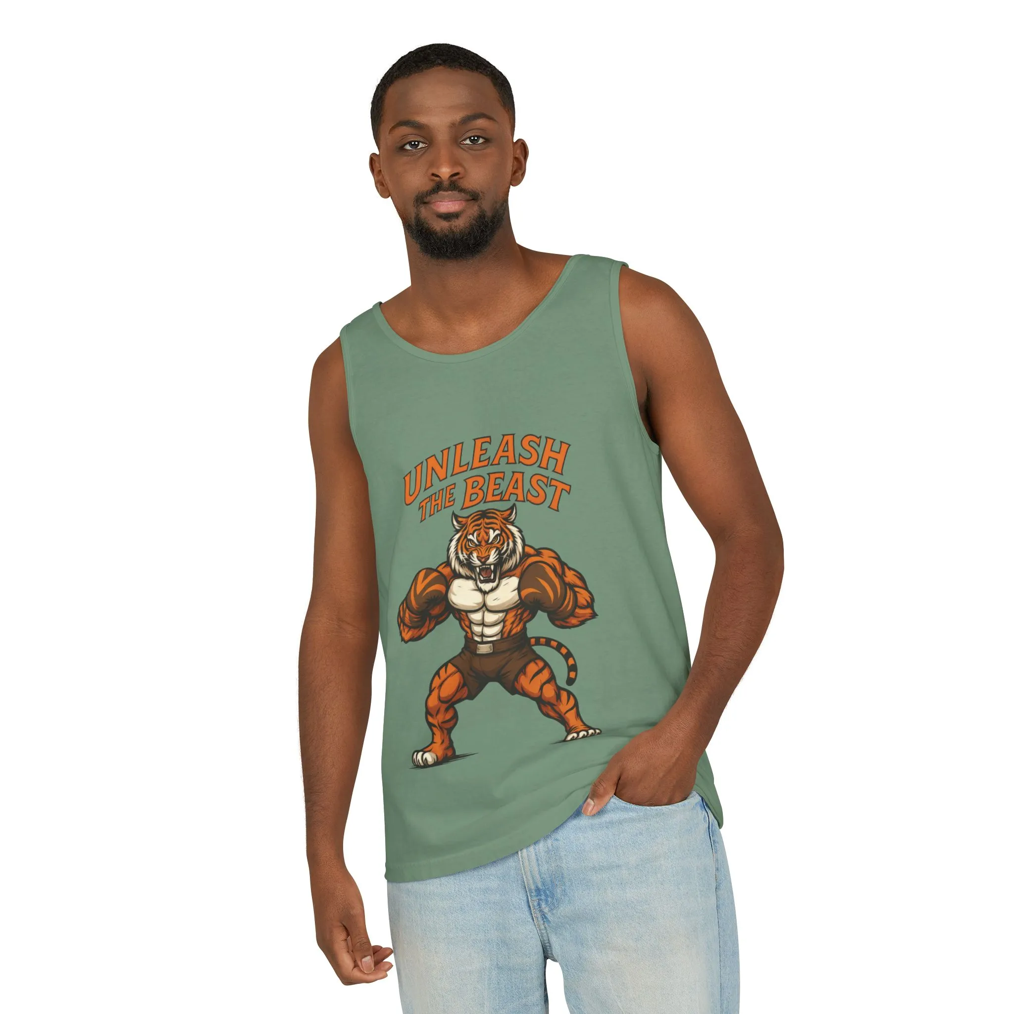 Unleash The Beast Tiger Gym Tank Top - Mens Workout Muscle Tank, Fitness Motivation Sleeveless Shirt, Bodybuilding Top, Strong Beast Gym Top - Image 7
