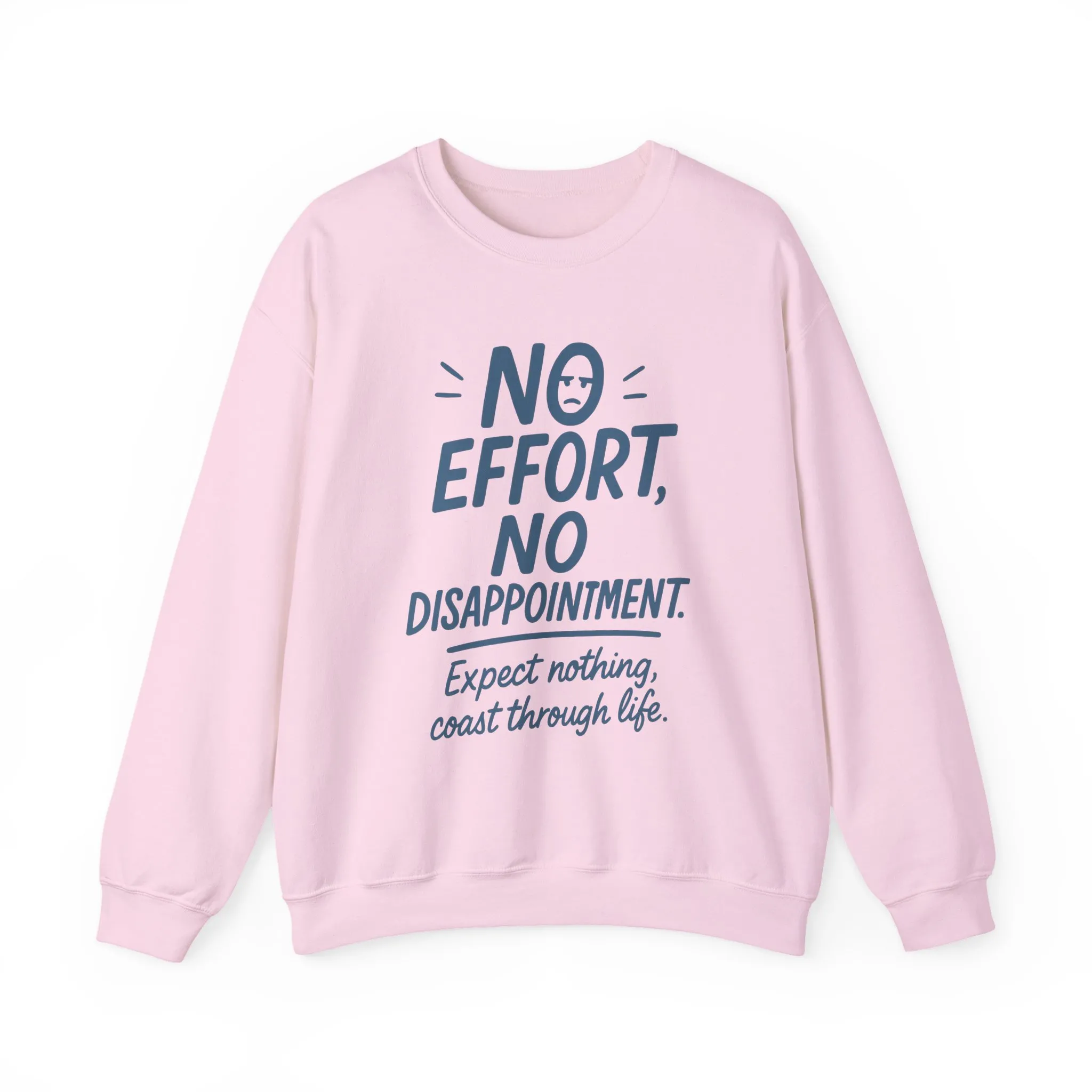 Funny Lazy Life Womens Crewneck Sweatshirt, No Effort No Disappointment Quote, Cozy Relaxed Fit Pullover, Gift for Her - Image 16