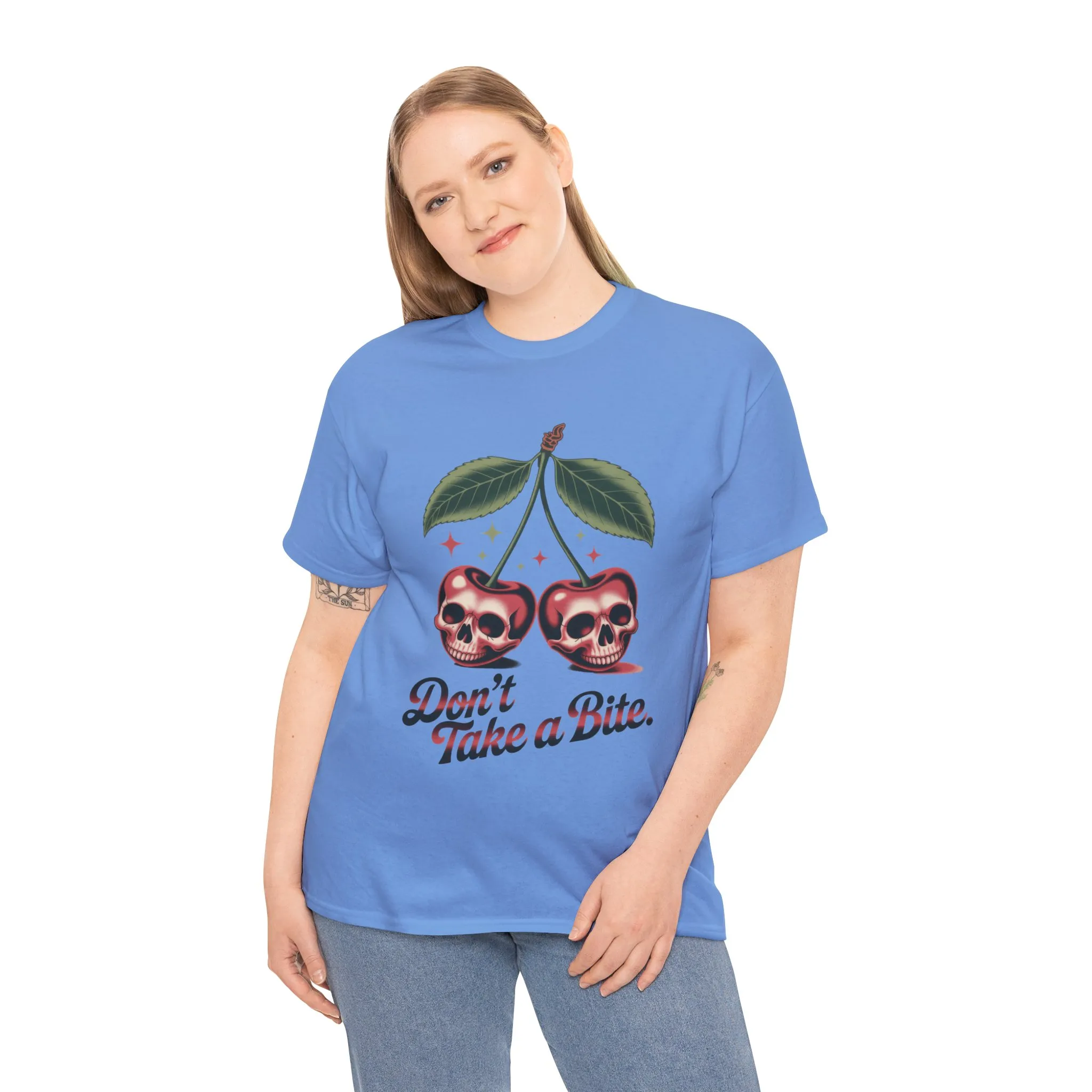 Skull Cherry Womens Graphic Tee, Edgy Tee, Unique Gift, Halloween Apparel, Cute Gothic Fruit Graphic Tee for Women, Funny Dark Style Shirt - Image 18