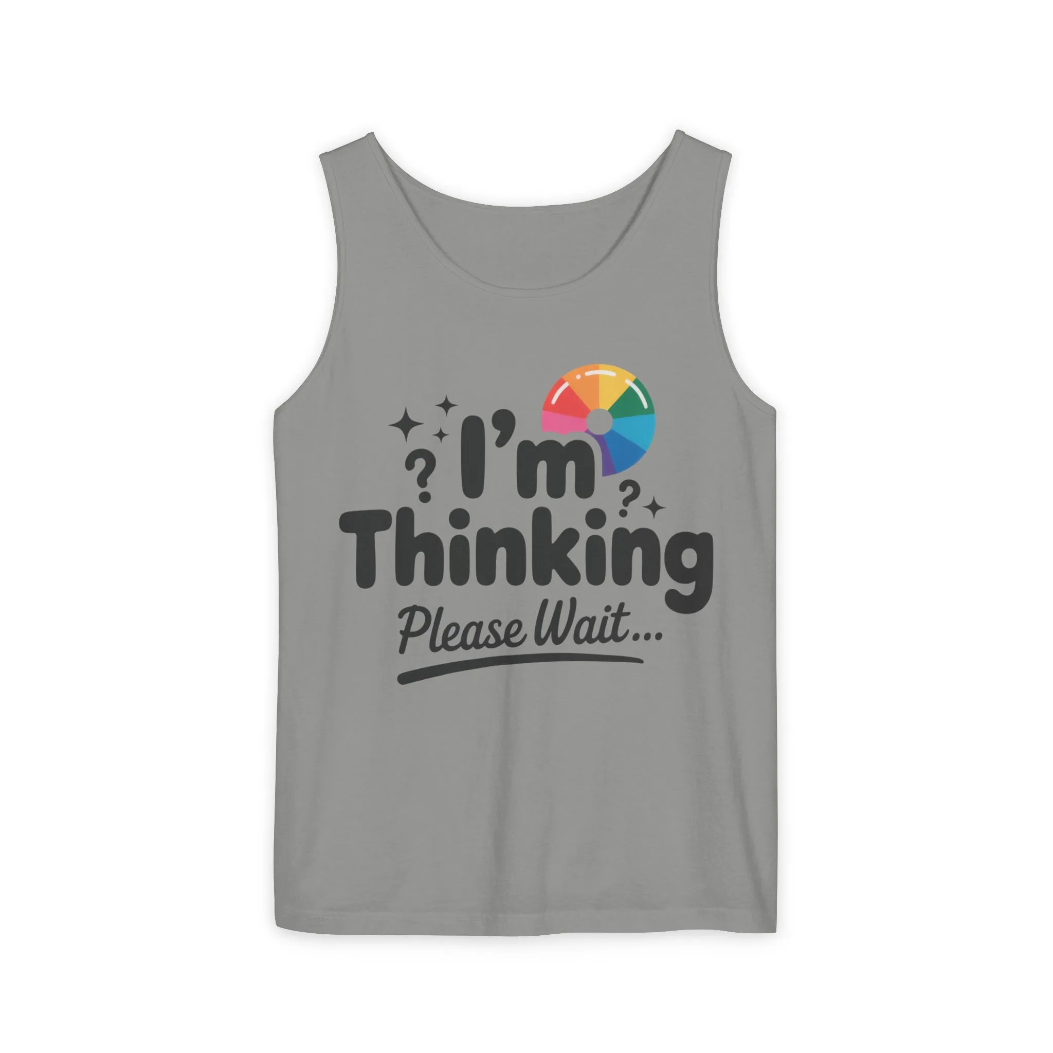 Funny - Im Thinking Please Wait - Mens Tank Top, Cute Geeky Gift for Introverts, Programmers, Designers, Fun Humor Shirt, Gift for Adults - Image 17
