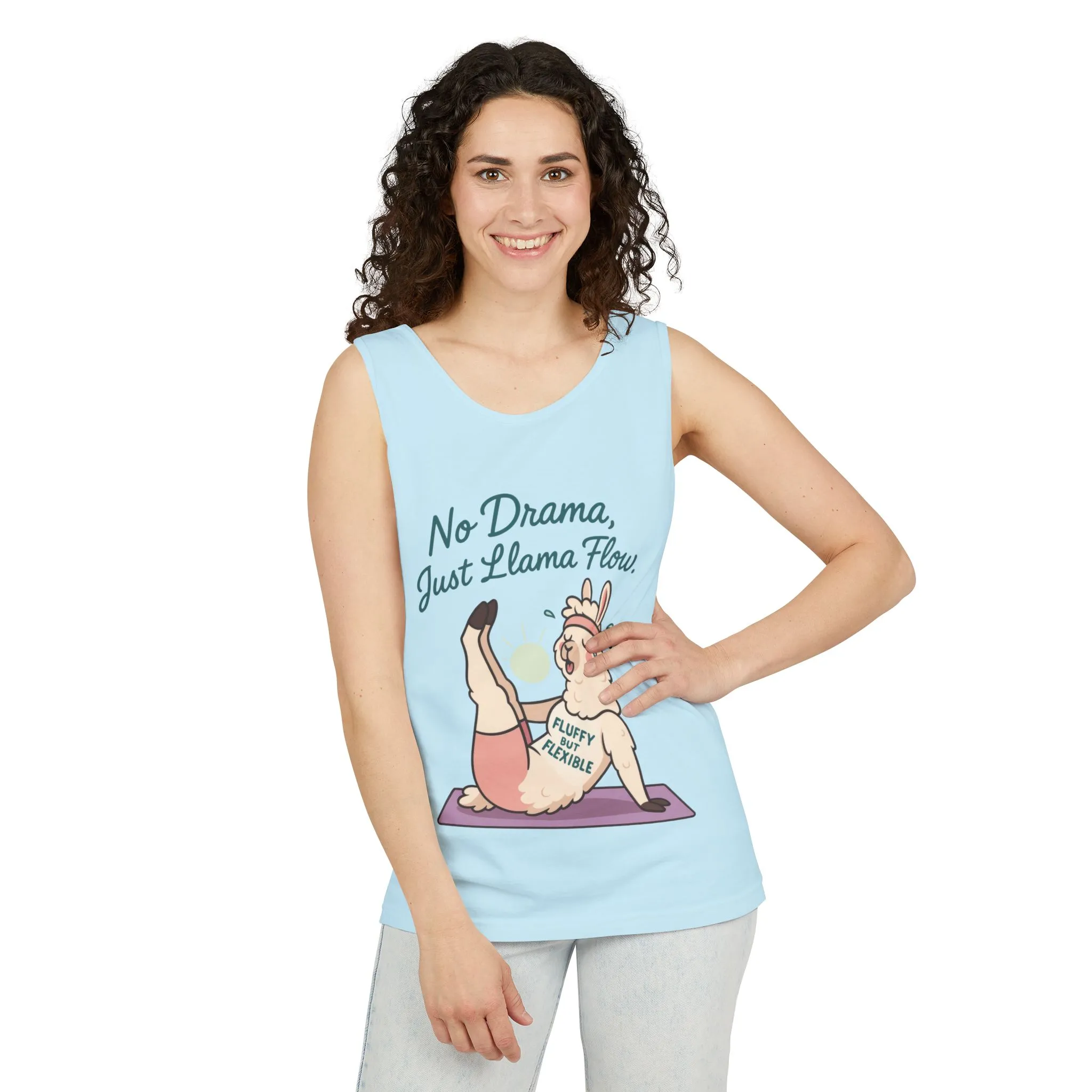 Llama Yoga Tank Top, Funny Yoga Llama Tank for Women, Gift for Yogis, Fun Yoga T-Shirt for Animal Lovers, Funny Workout Top, Summer Wear - Image 10