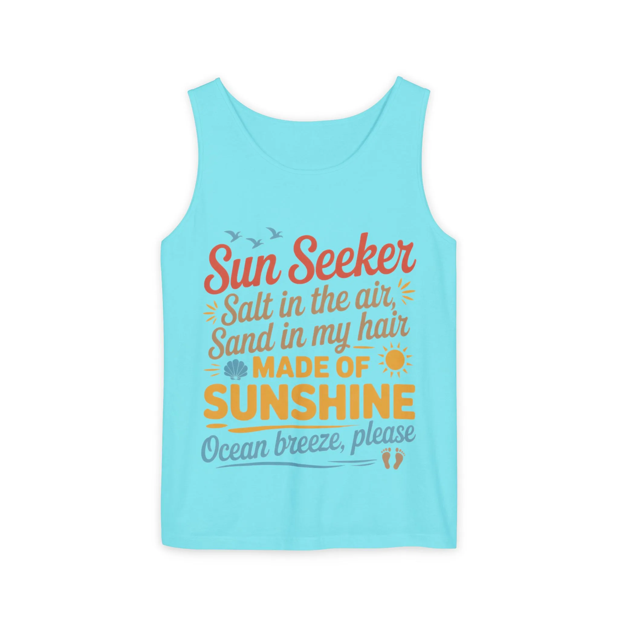 Sun Seeker Summer Quote Tank Top, Made of Sunshine Beach Vibes Tee, Ocean Breeze Please Tank Top for Women, Salt in the Air Sand Top - Image 13