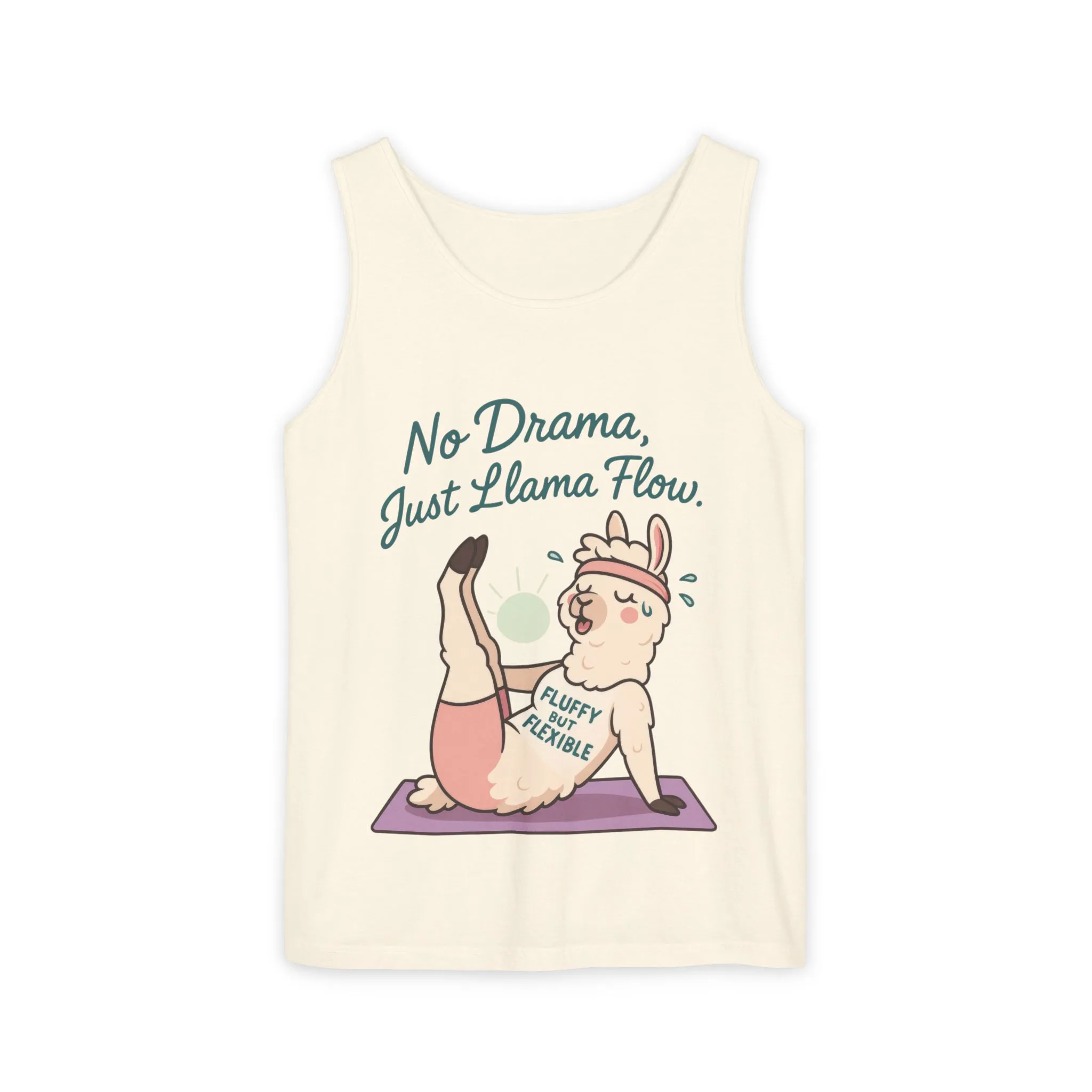 Llama Yoga Tank Top, Funny Yoga Llama Tank for Women, Gift for Yogis, Fun Yoga T-Shirt for Animal Lovers, Funny Workout Top, Summer Wear - Image 3