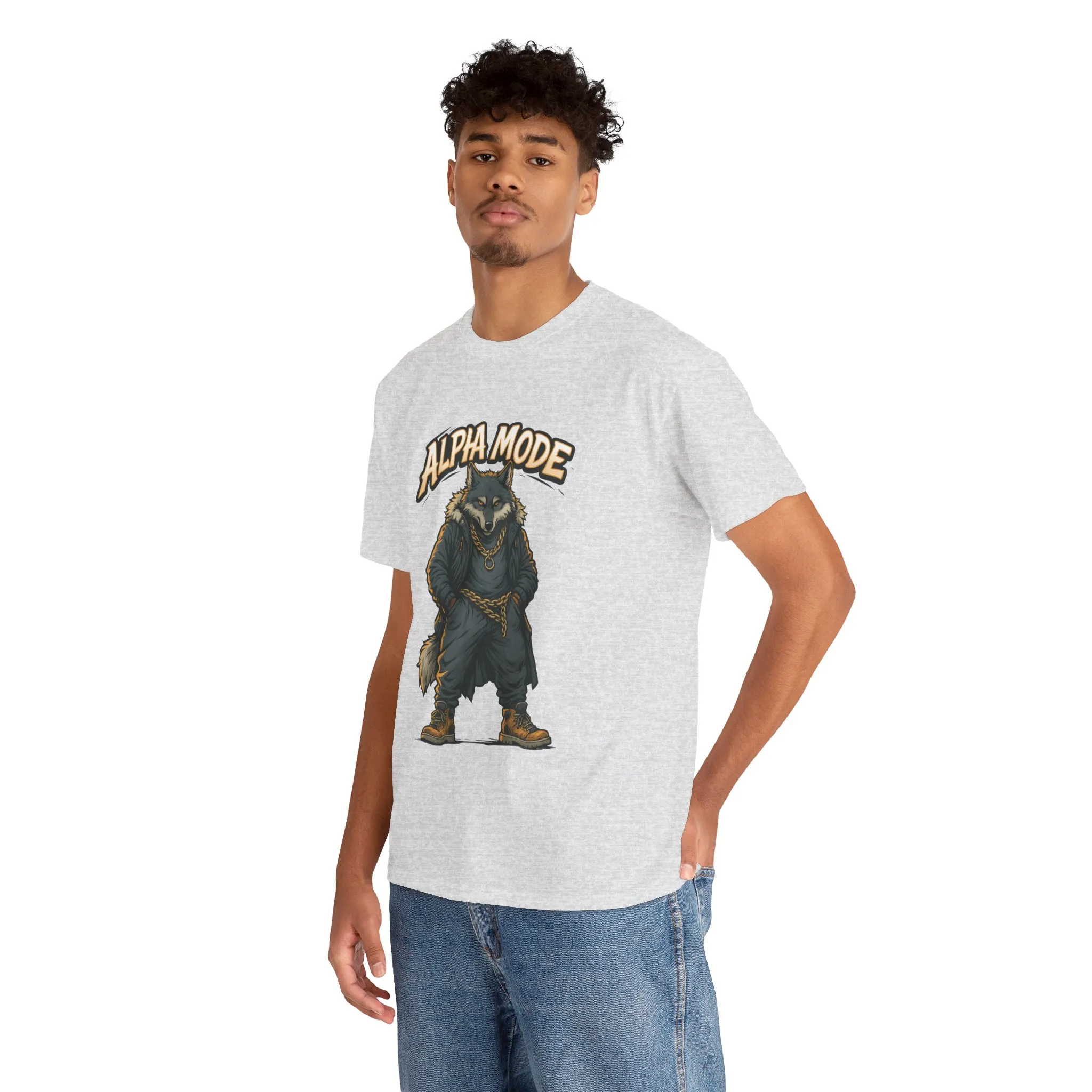 Alpha Mode Wolf Shirt, Mens Streetwear Graphic Tee, Hip Hop Wolf T-Shirt, Alpha Male Power Shirt, Cool Urban Wolf Gift, Trendy Summer Shirt - Image 6