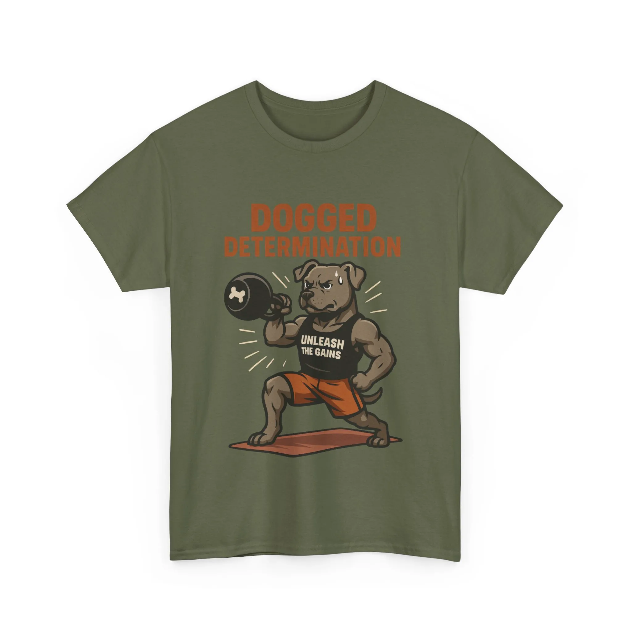 Funny Gym Dog T-Shirt for Men, Workout Bulldog Graphic Tee, Fitness Motivation Shirt, Dog Lover Gift, Dogged Determination Gym Tee - Image 10