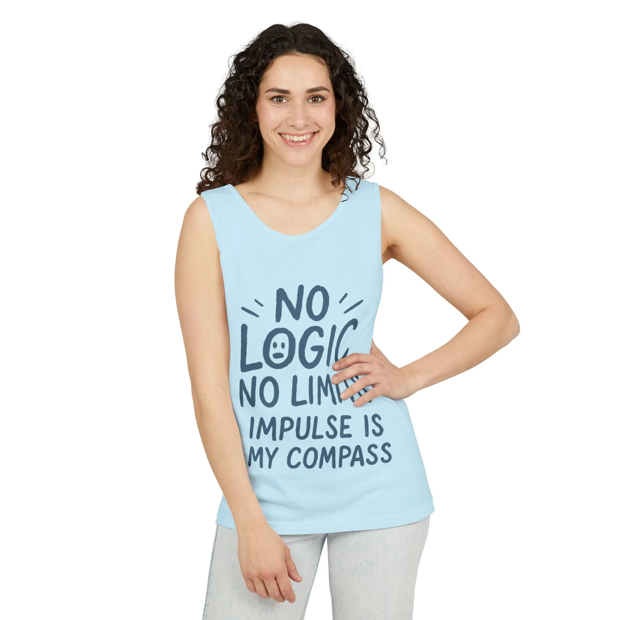 Funny No Logic Womens Tank Top, No Limits Impulse Quote, Carefree Graphic Tee, Gym Apparel for Women, Fitness Gift, Casual Summer Top - Image 10