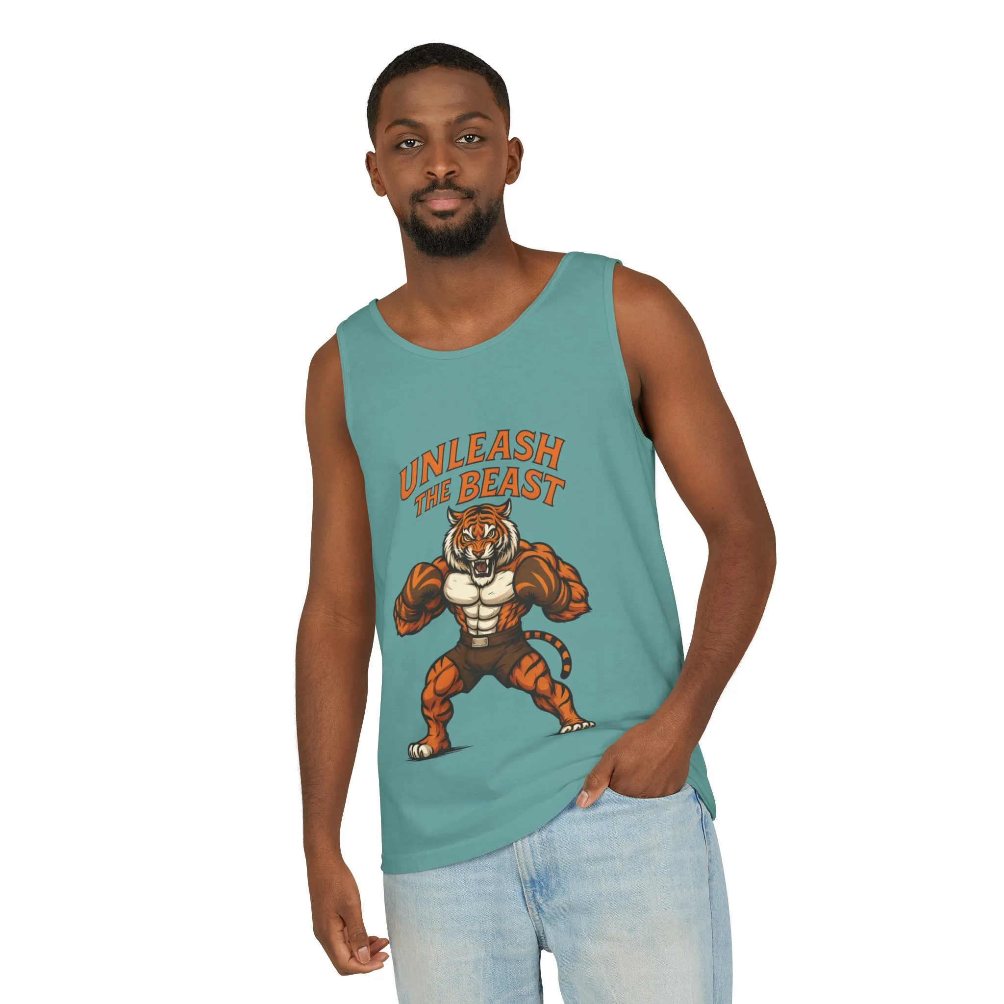 Unleash The Beast Tiger Gym Tank Top - Mens Workout Muscle Tank, Fitness Motivation Sleeveless Shirt, Bodybuilding Top, Strong Beast Gym Top - Image 9
