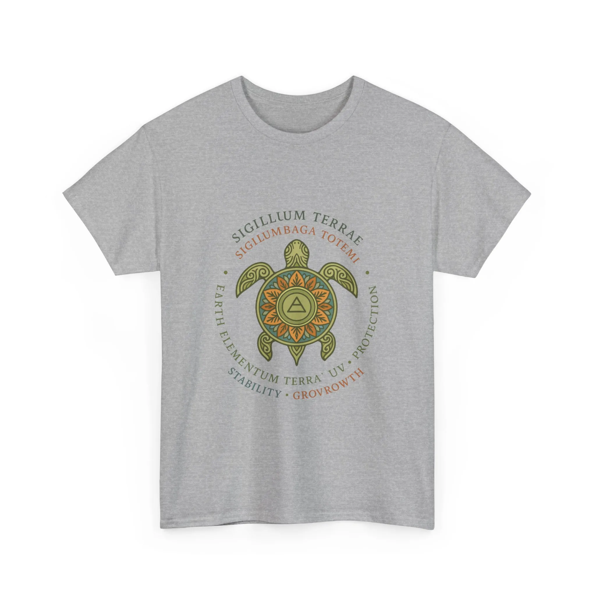 Earth Totem Turtle Unisex T-Shirt, Sigillum Terrae Symbol, Elemental Growth Unisex Tee, Spiritual UV Protection Shirt, Nature Symbol Gift - Image 13