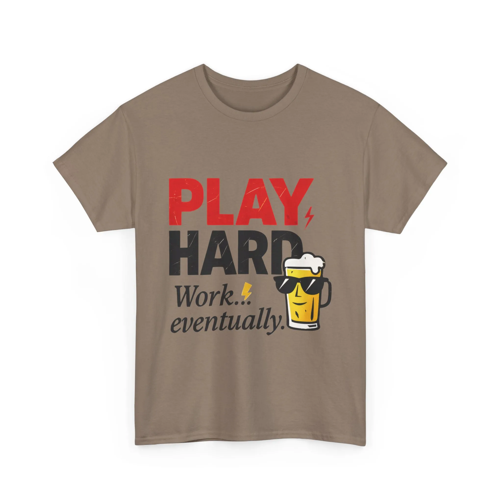 Play Hard Mens Heavy Cotton Tee, Perfect for Beer Lovers, Casual Hangouts, Parties, Gifts, and Relaxed Days - Image 31
