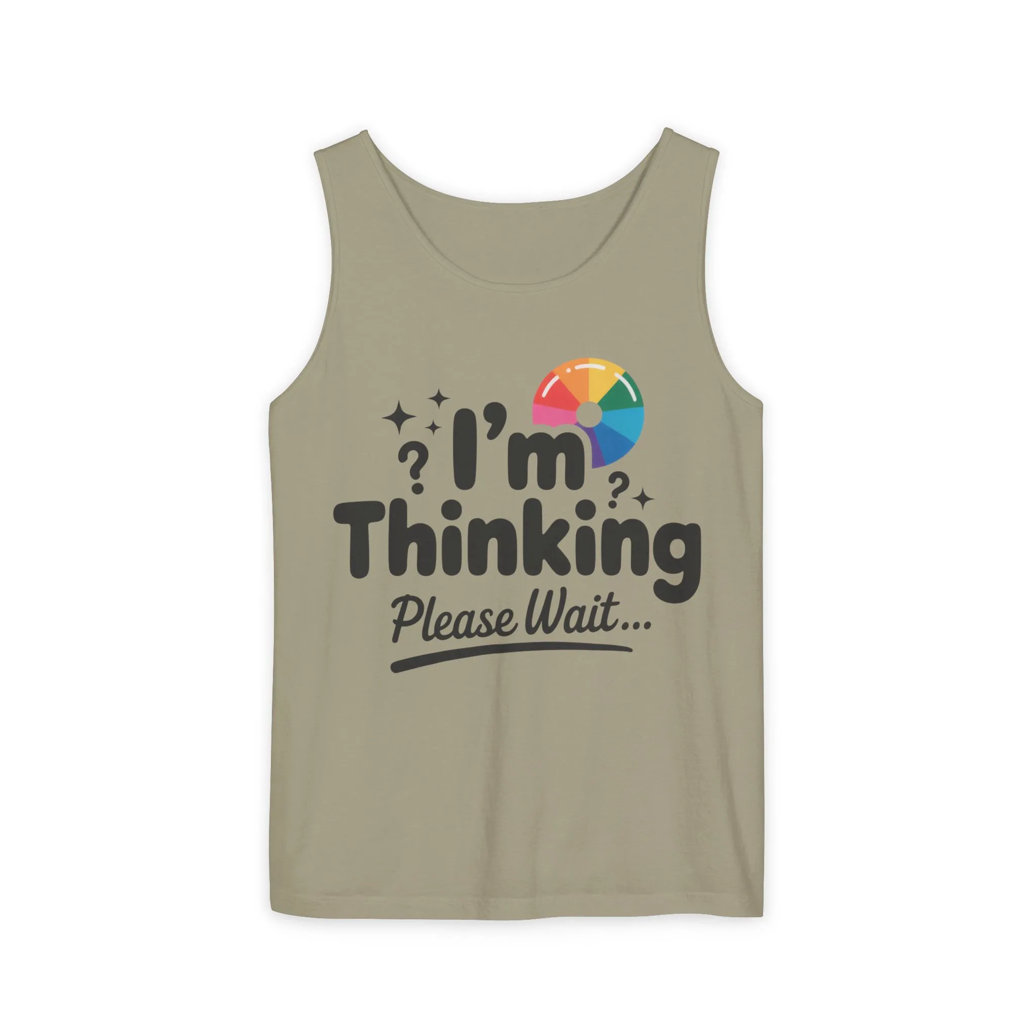Funny - Im Thinking Please Wait - Mens Tank Top, Cute Geeky Gift for Introverts, Programmers, Designers, Fun Humor Shirt, Gift for Adults - Image 21