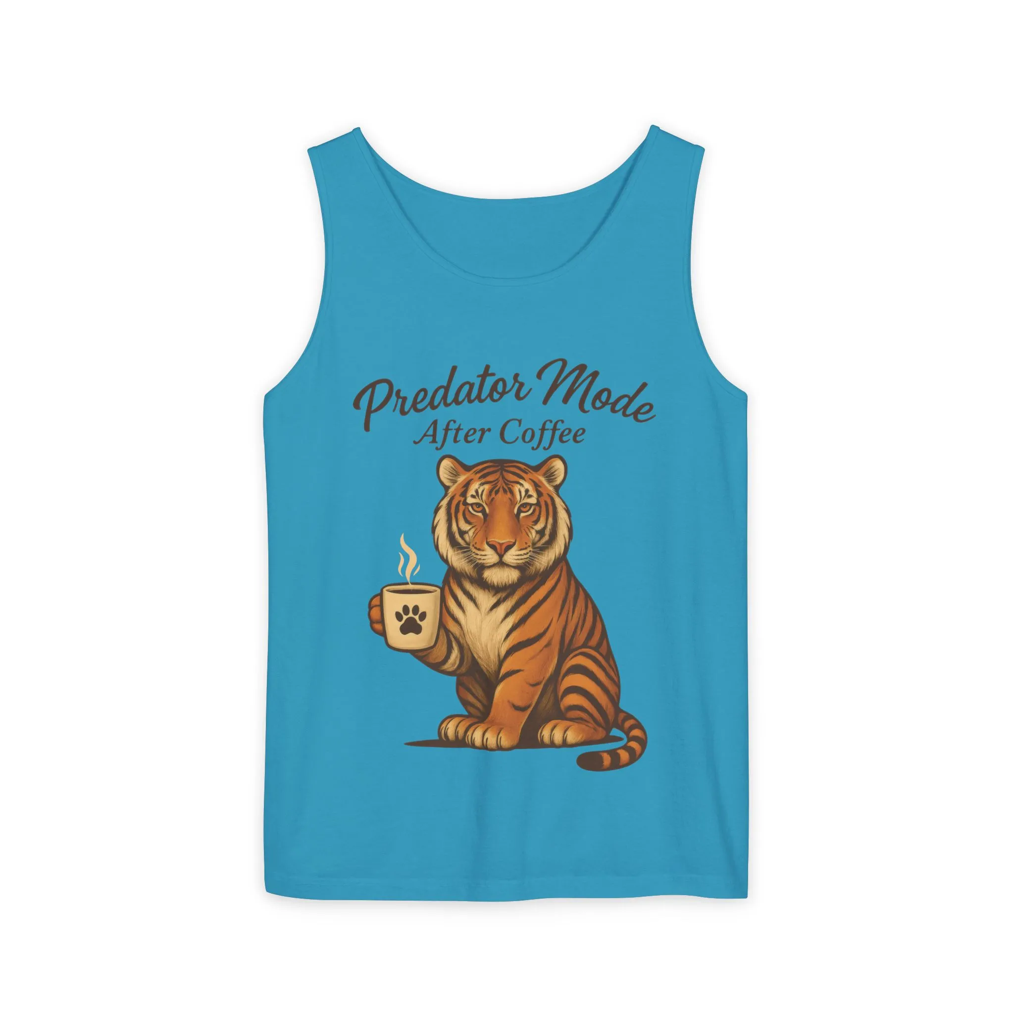 Predator Mode After Coffee Tank Top - Funny Coffee Lover Mens Muscle Tank - Tiger Caffeine Gym Shirt - Morning Motivation Top - Image 17