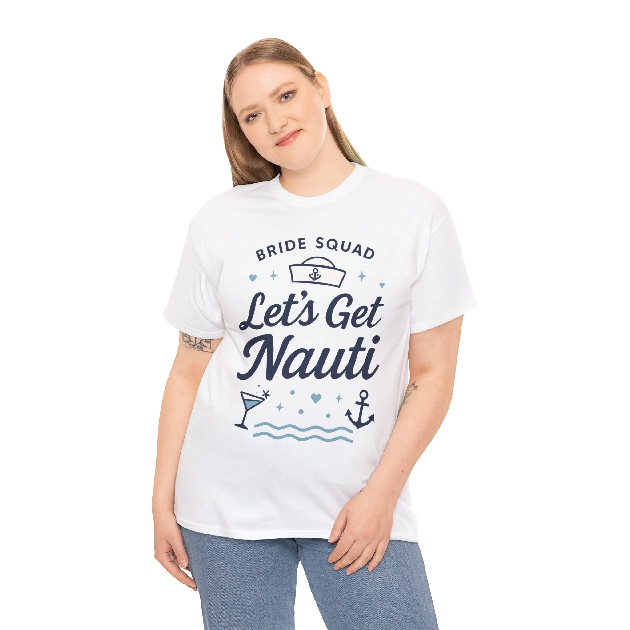 Lets Get Nauti Shirt, Nautical Bachelorette Party Tee, Bride Squad Gift, Bridesmaid Hen Party Top, Fun Nautical Wedding Shirt - Image 6