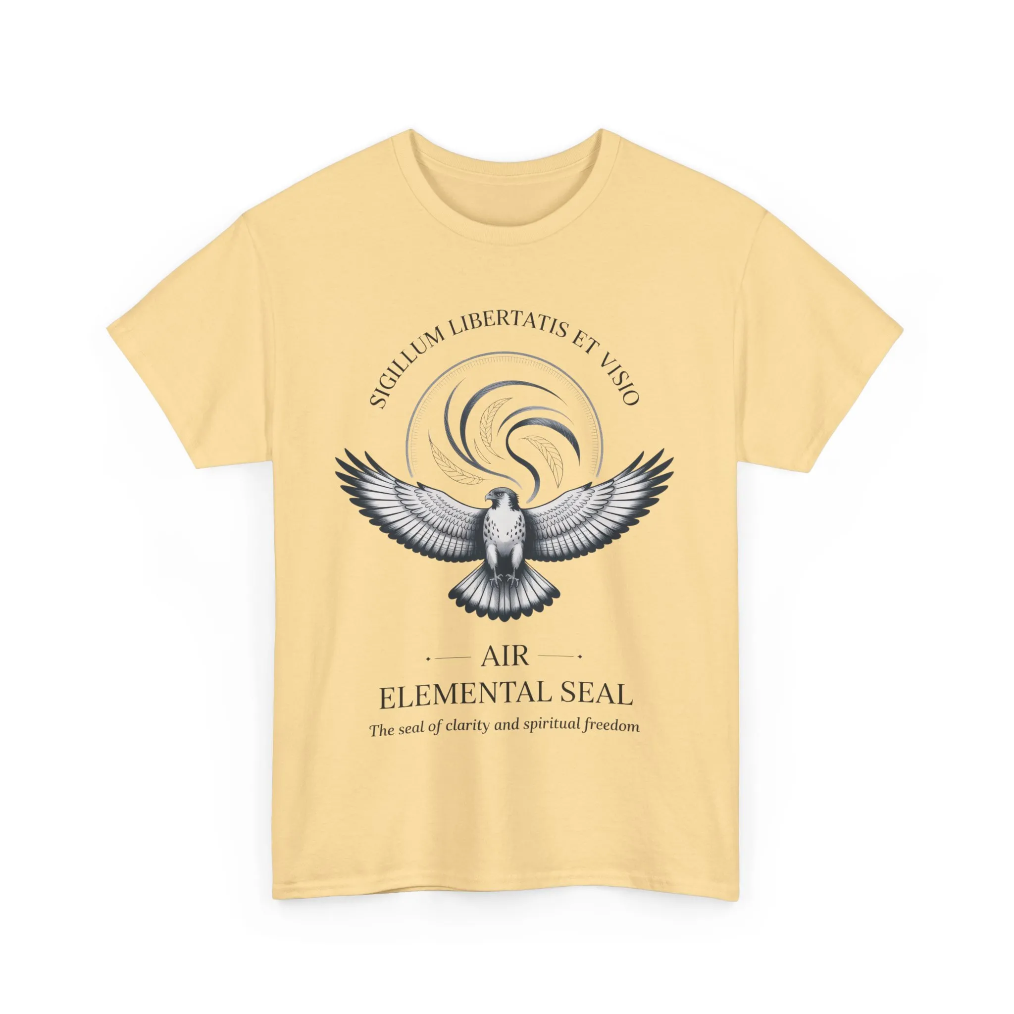 Air Elemental Seal Unisex Cotton Tee, Clarity & Spiritual Freedom Symbol Tee, Unisex Elemental Shirt, Vision Totem Gift, Spiritual Gift - Image 9