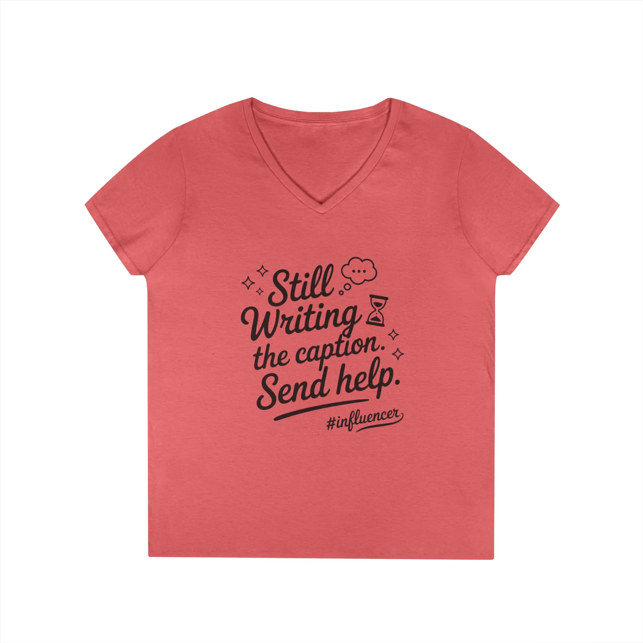 Funny Influencer Womens V-Neck T-Shirt, Social Media Tee, Funny Tee for Creatives, Gift Social Media Lovers, Fun Gift for Content Creators - Image 7