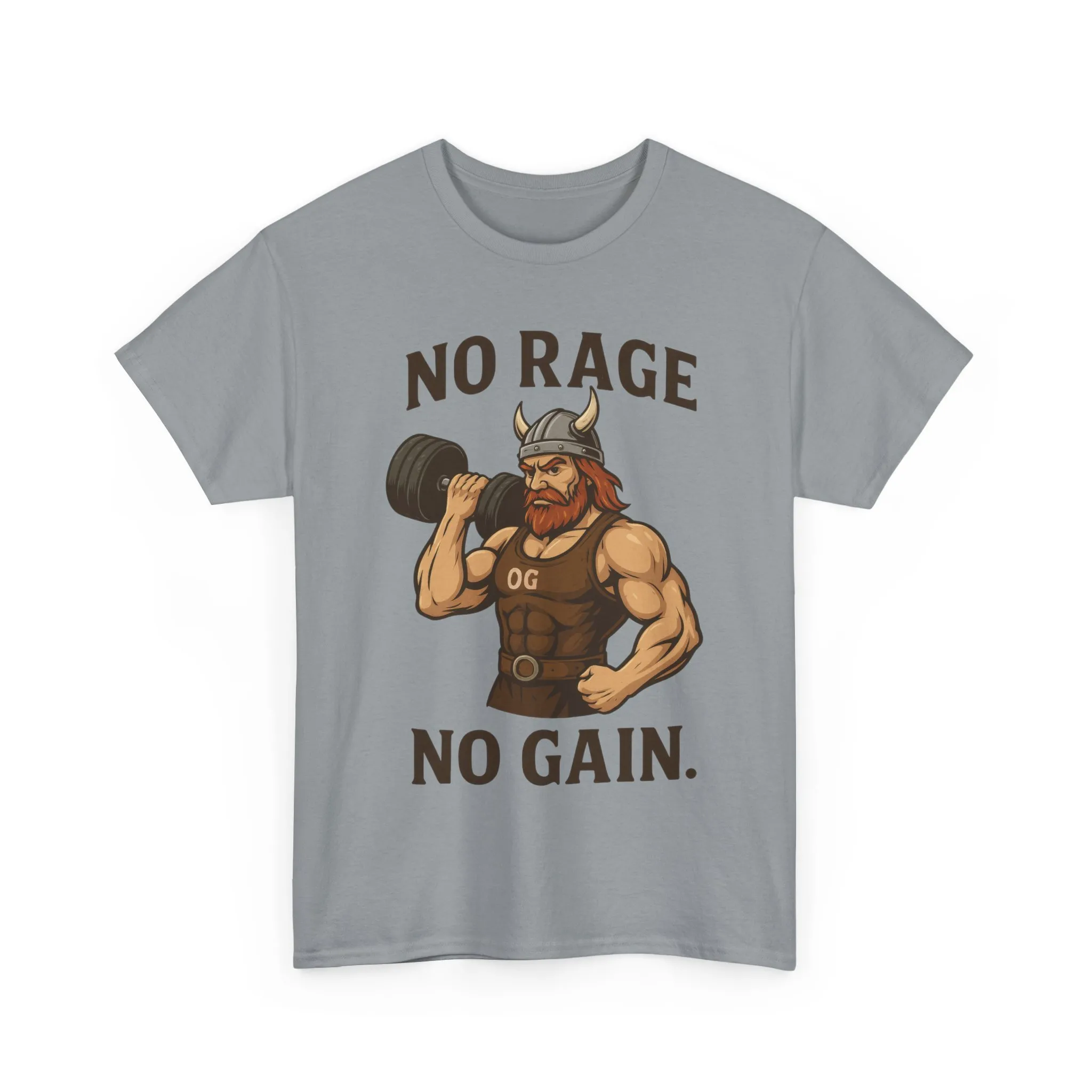 No Rage No Gain Viking Gym Shirt, Funny Muscle Workout Tee, Barbarian Fitness T-Shirt for Men, Powerlifting Humor Shirt, Viking Lifting Gift - Image 13