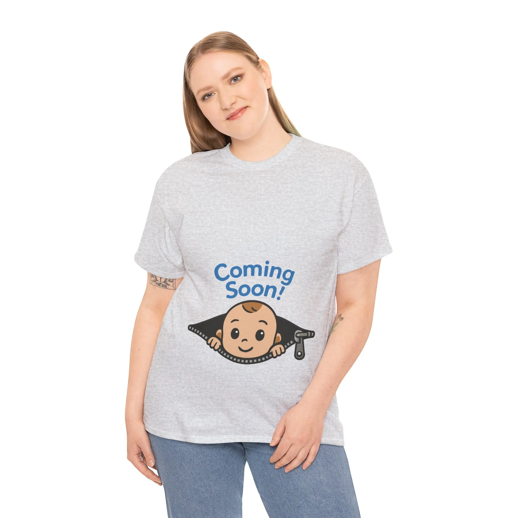 Coming Soon Maternity Tee, Cute Baby Boy Pregnancy Announcement Tee, Funny Expecting Mom Gift, Gender Reveal Tee, Baby Shower Top - Image 9