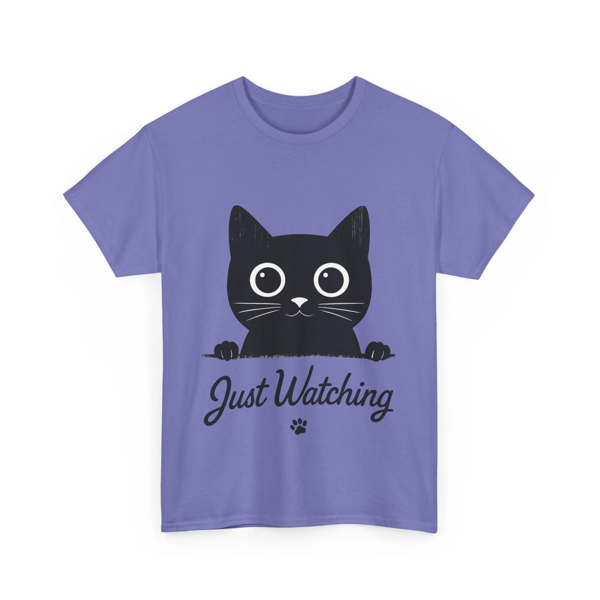 Cute Black Cat Shirt for Women - Just Watching Minimalist Kitty Tee - Funny Cat Lover Gift, Funny Pet Lover Gift, Animal Lover Tee - Image 16