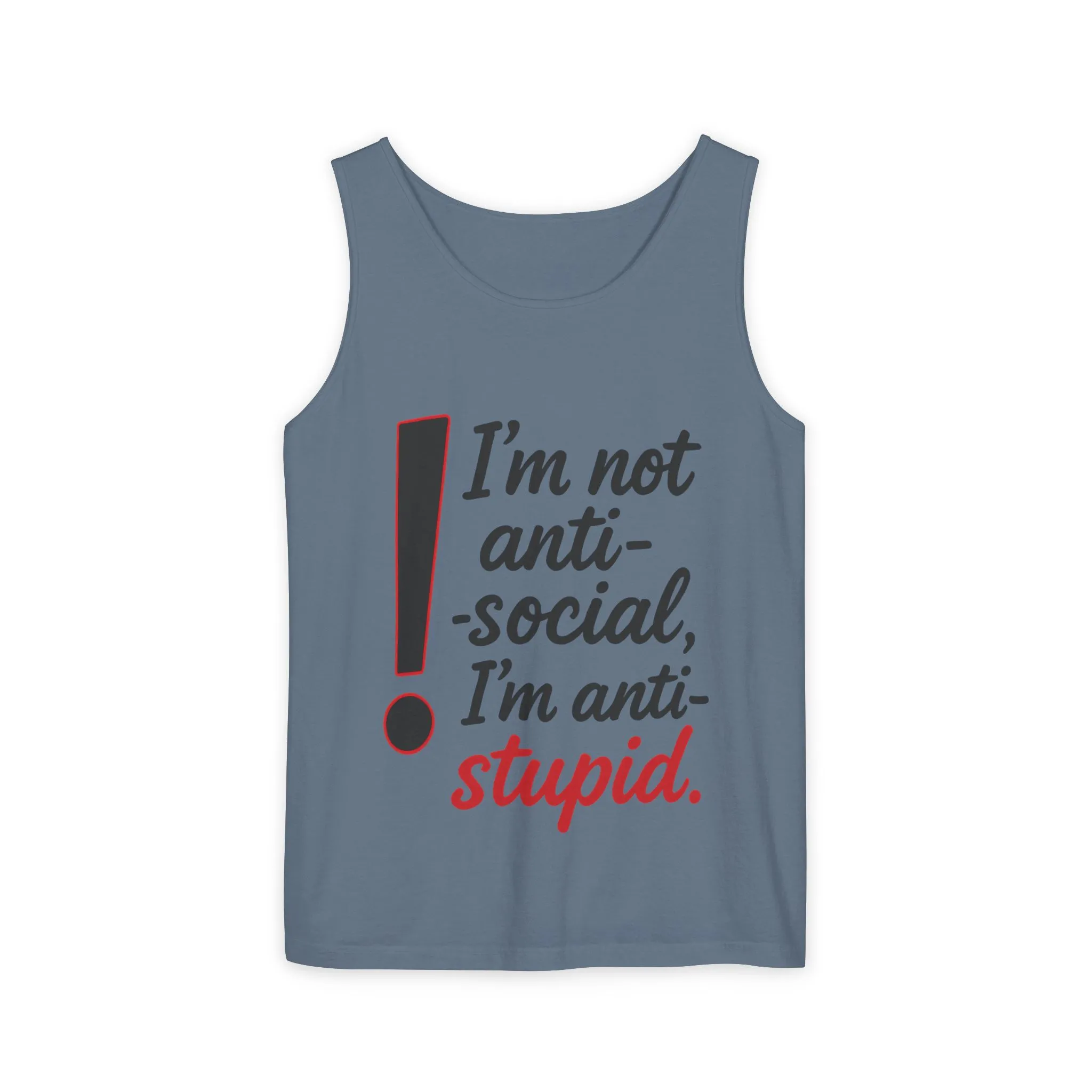 Snarky Anti-Social Mens Tank Top, Funny Summer Apparel, Mens Gift, Beachwear, Humorous Mens Tee, Graphic Tee for Introverts & Thinkers - Image 15