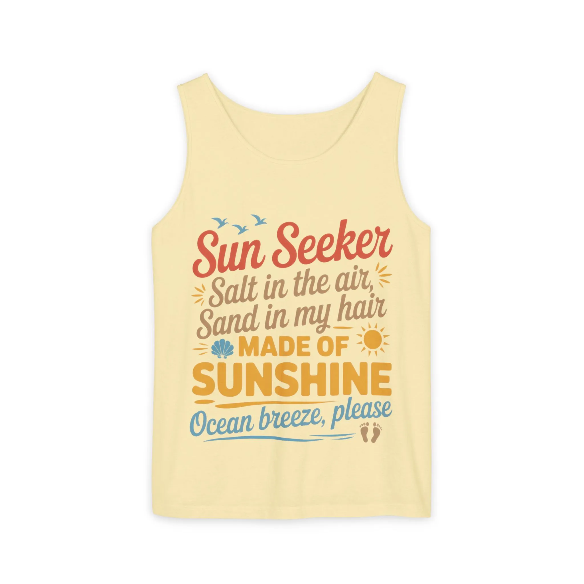 Sun Seeker Summer Quote Tank Top, Made of Sunshine Beach Vibes Tee, Ocean Breeze Please Tank Top for Women, Salt in the Air Sand Top - Image 7