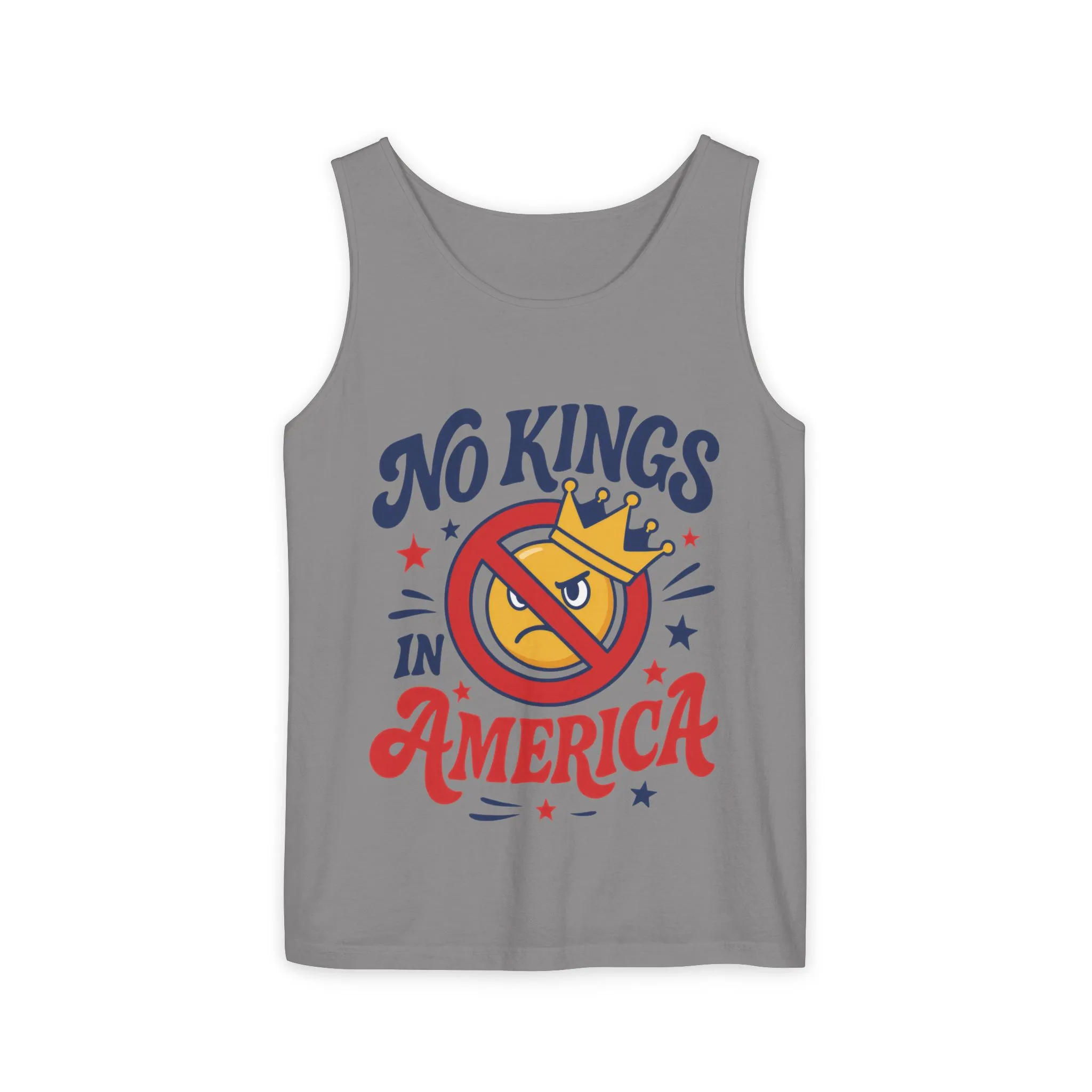 No Kings in America Tank Top - Funny Patriotic Anti Monarchy Sleeveless Shirt - USA Freedom Top, Unisex Summer Apparel, USA Independence Day - Image 10