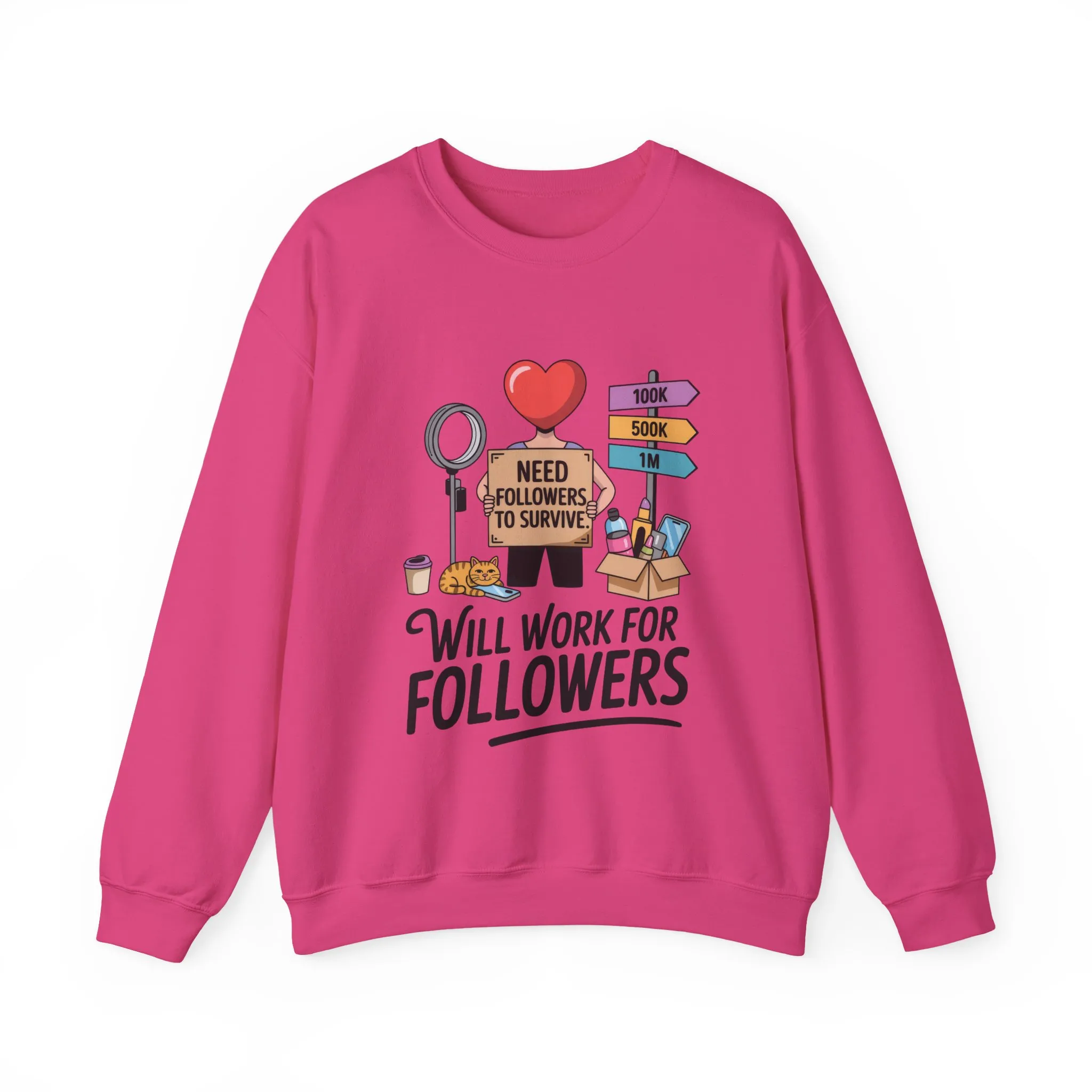 Funny Influencer Womens Sweatshirt, Social Media Sweatshirt, Humor Gifts, Crewneck for Influencers, Casual Wear, Womens Cozy Meme Top - Image 25