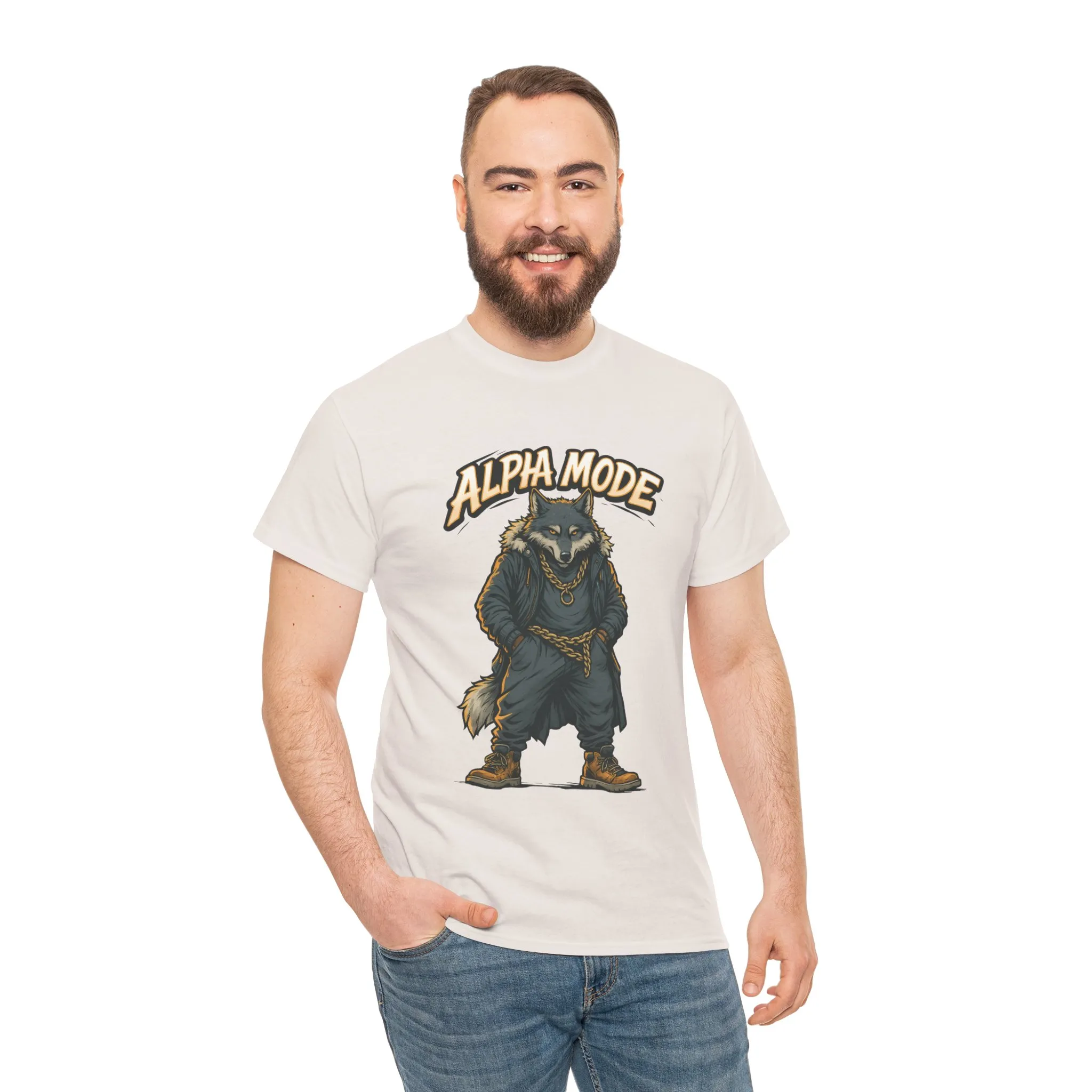 Alpha Mode Wolf Shirt, Mens Streetwear Graphic Tee, Hip Hop Wolf T-Shirt, Alpha Male Power Shirt, Cool Urban Wolf Gift, Trendy Summer Shirt - Image 11