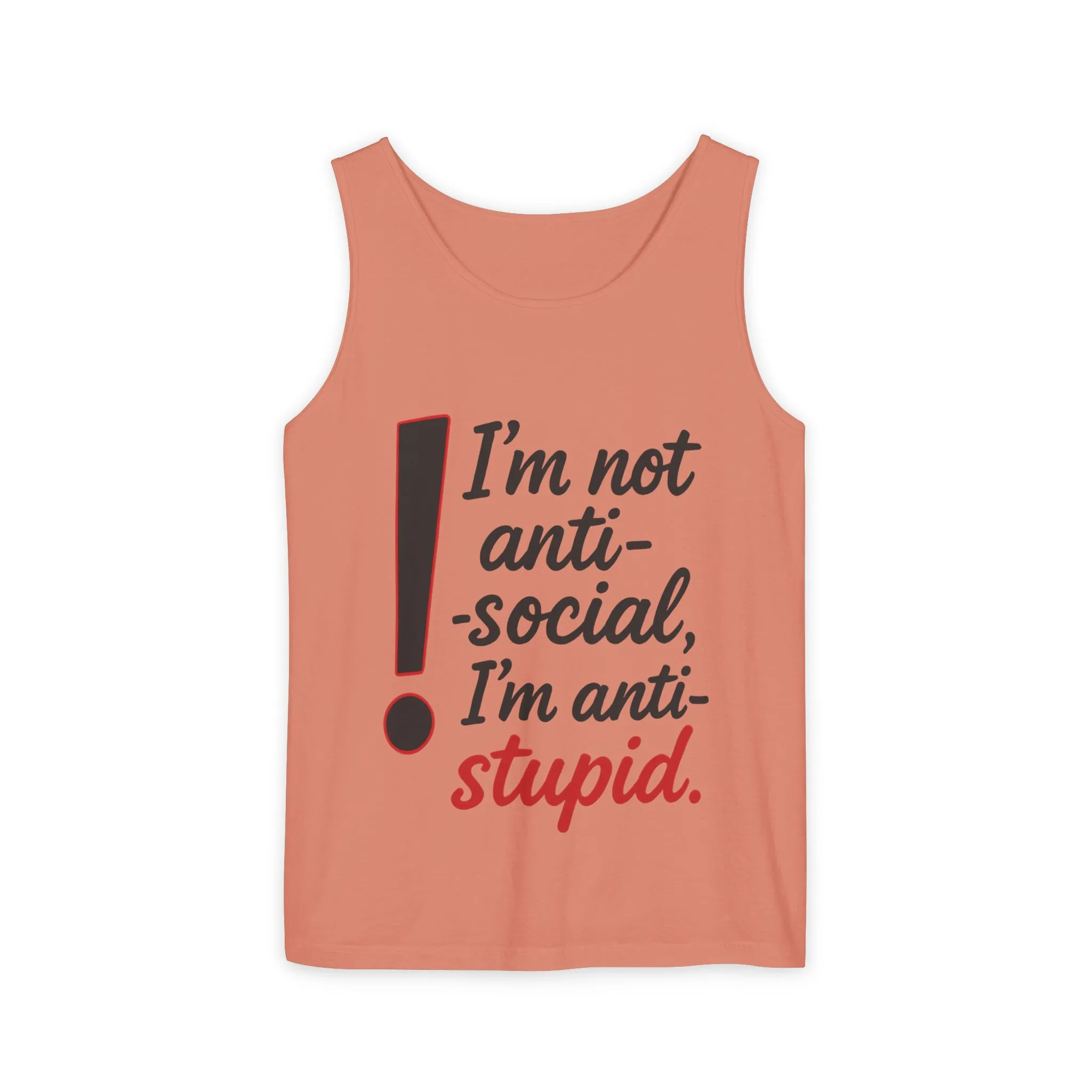 Snarky Anti-Social Mens Tank Top, Funny Summer Apparel, Mens Gift, Beachwear, Humorous Mens Tee, Graphic Tee for Introverts & Thinkers - Image 3