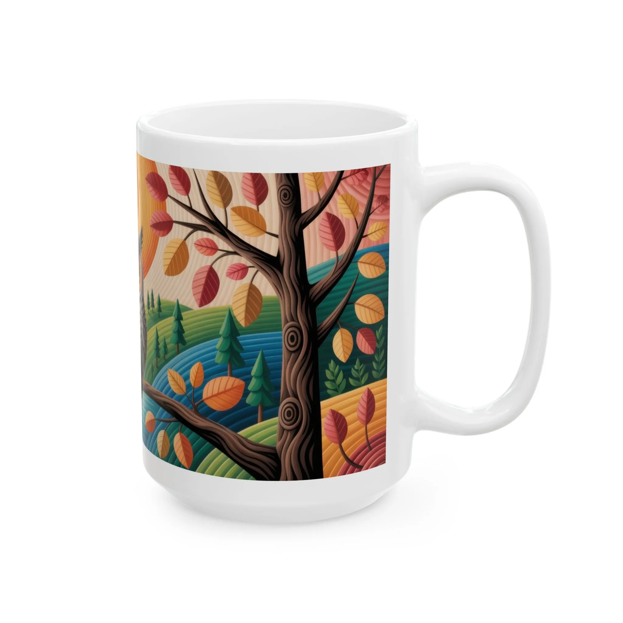 Whimsical Owl Ceramic Mug , Cozy Home Decor, Gift for Nature Lovers, Coffee Mug, Fall Vibes, Owl Enthusiast Gift - Image 11
