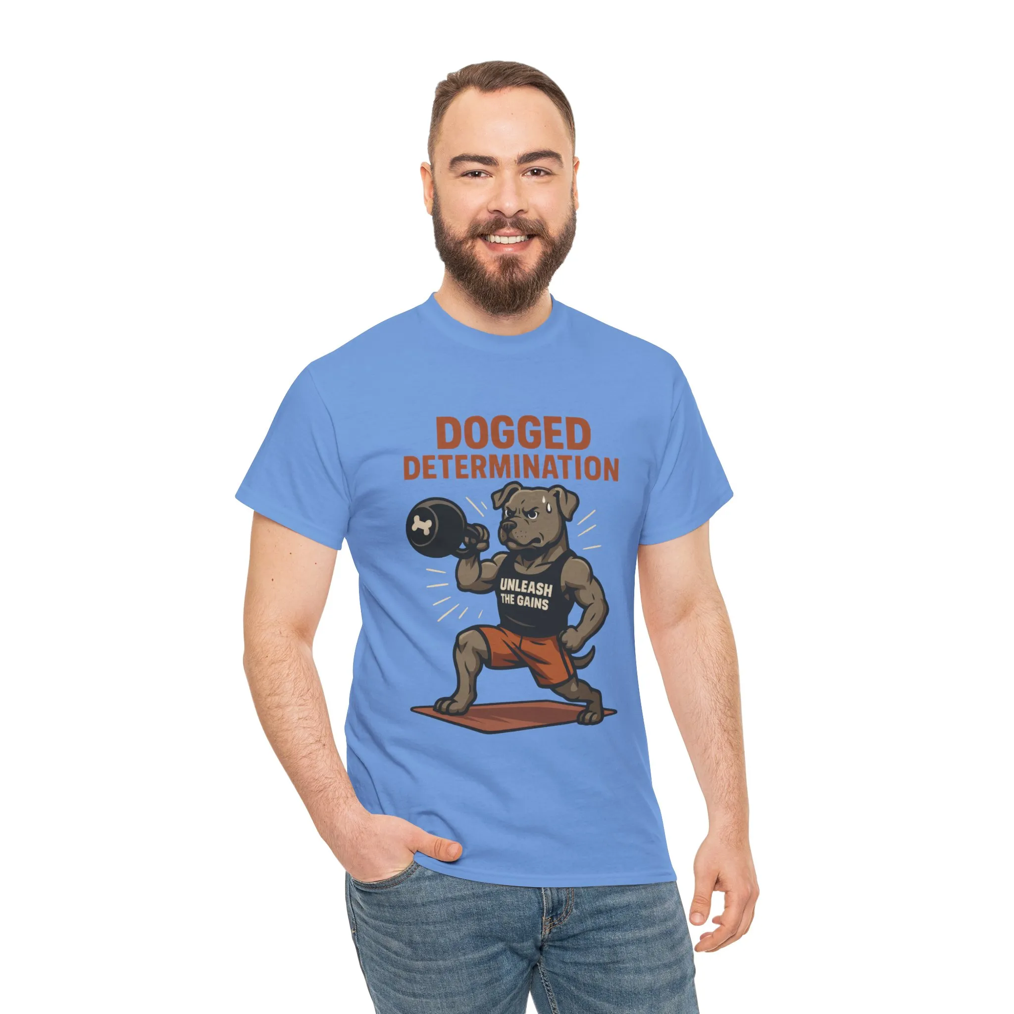 Funny Gym Dog T-Shirt for Men, Workout Bulldog Graphic Tee, Fitness Motivation Shirt, Dog Lover Gift, Dogged Determination Gym Tee - Image 35