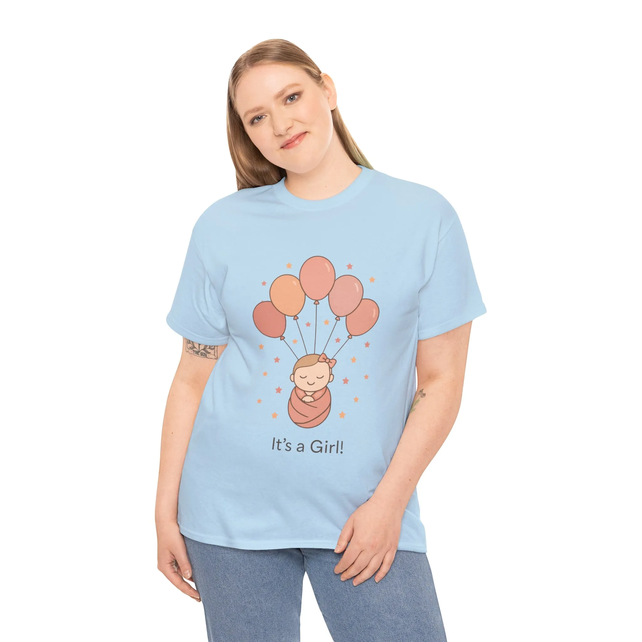 Its a Girl Maternity T-Shirt, Baby Girl Pregnancy Announcement Shirt,Mom To Be Gift, Gender Reveal Tee, Baby Shower Top, Gender Reveal Party - Image 18