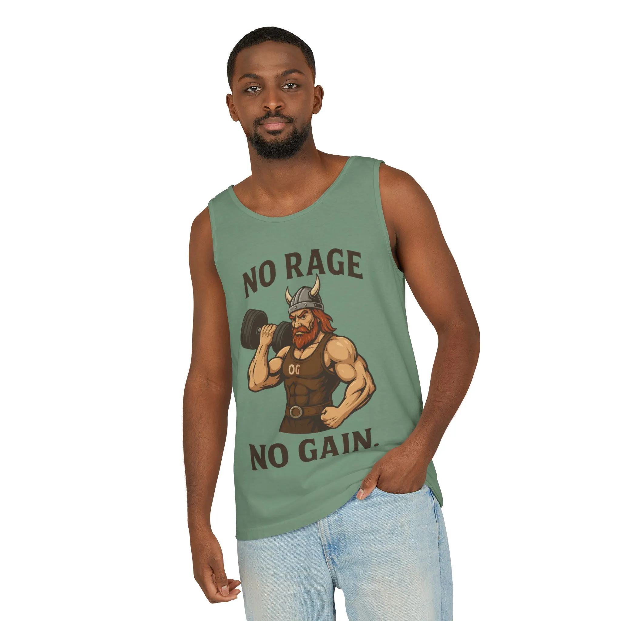 No Rage No Gain Viking Gym Tank Top, Funny Muscle Workout Tee, Barbarian Fitness Tank for Men, Gym Wear, Workout Gear, Casual Summer Outfit - Image 10
