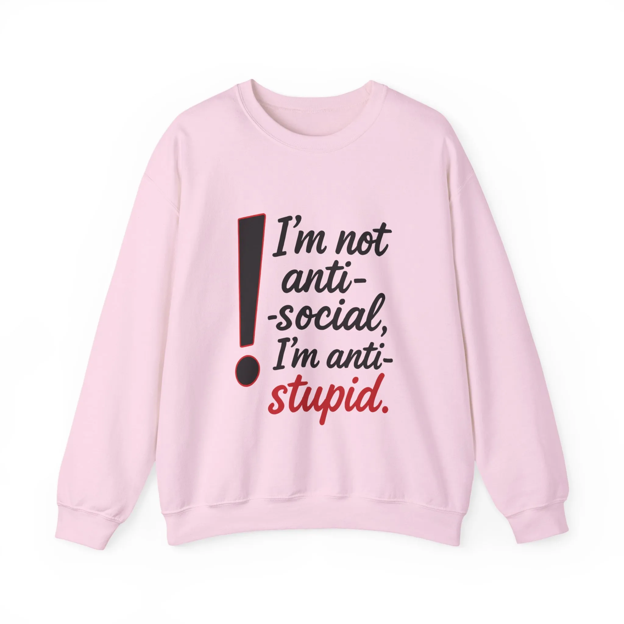 Anti-Stupid Sweatshirt, Funny Unisex Crewneck, Snarky Anti-Social Unisex Crewneck, Gift for Friends, Perfect for Everyday Wear - Image 22