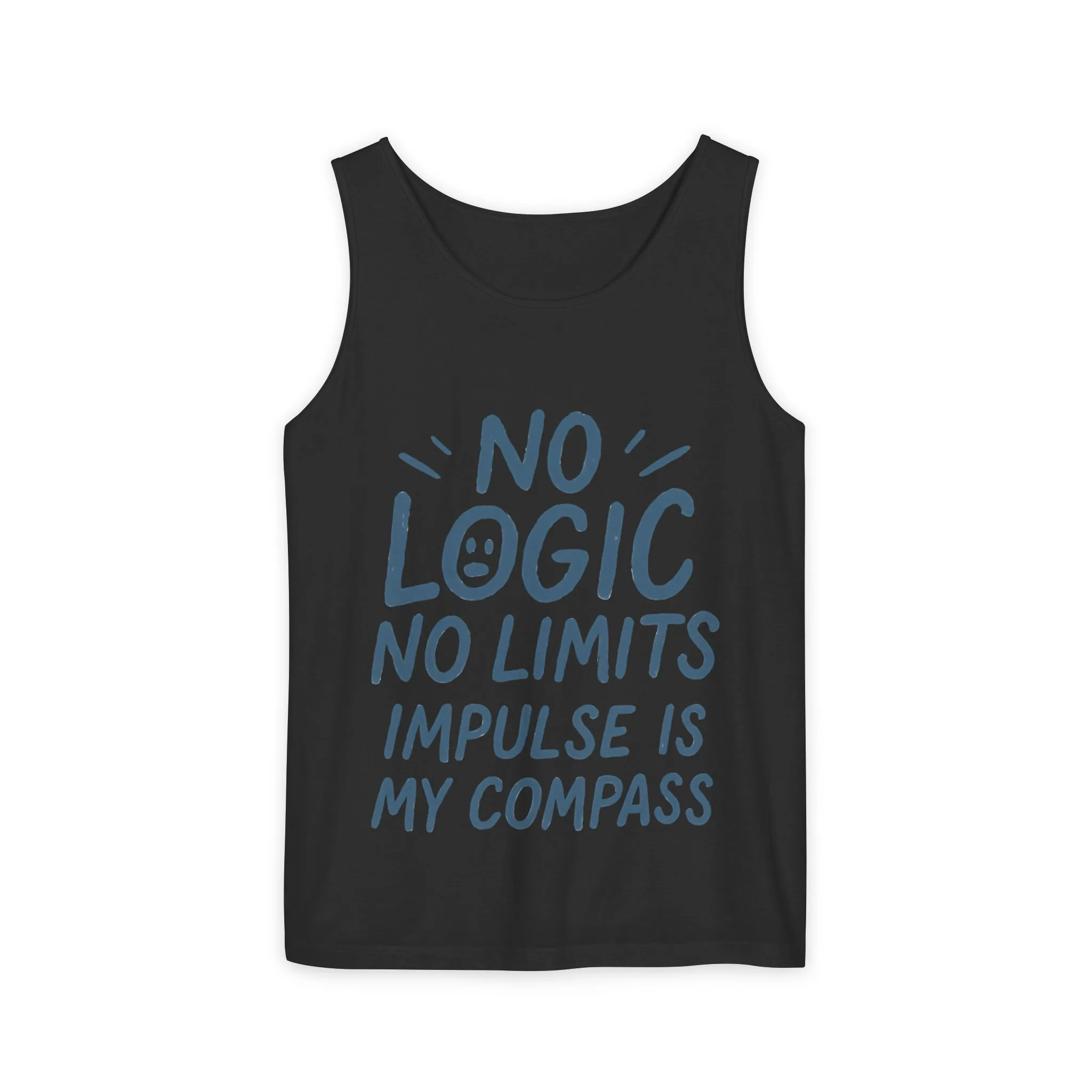 Funny Mens Tank Top, No Limits Impulse Quote, Relaxed Fit Tee, Casual Wear for Creatives, Gift for Artists Impulsive Style Shirt - Image 28