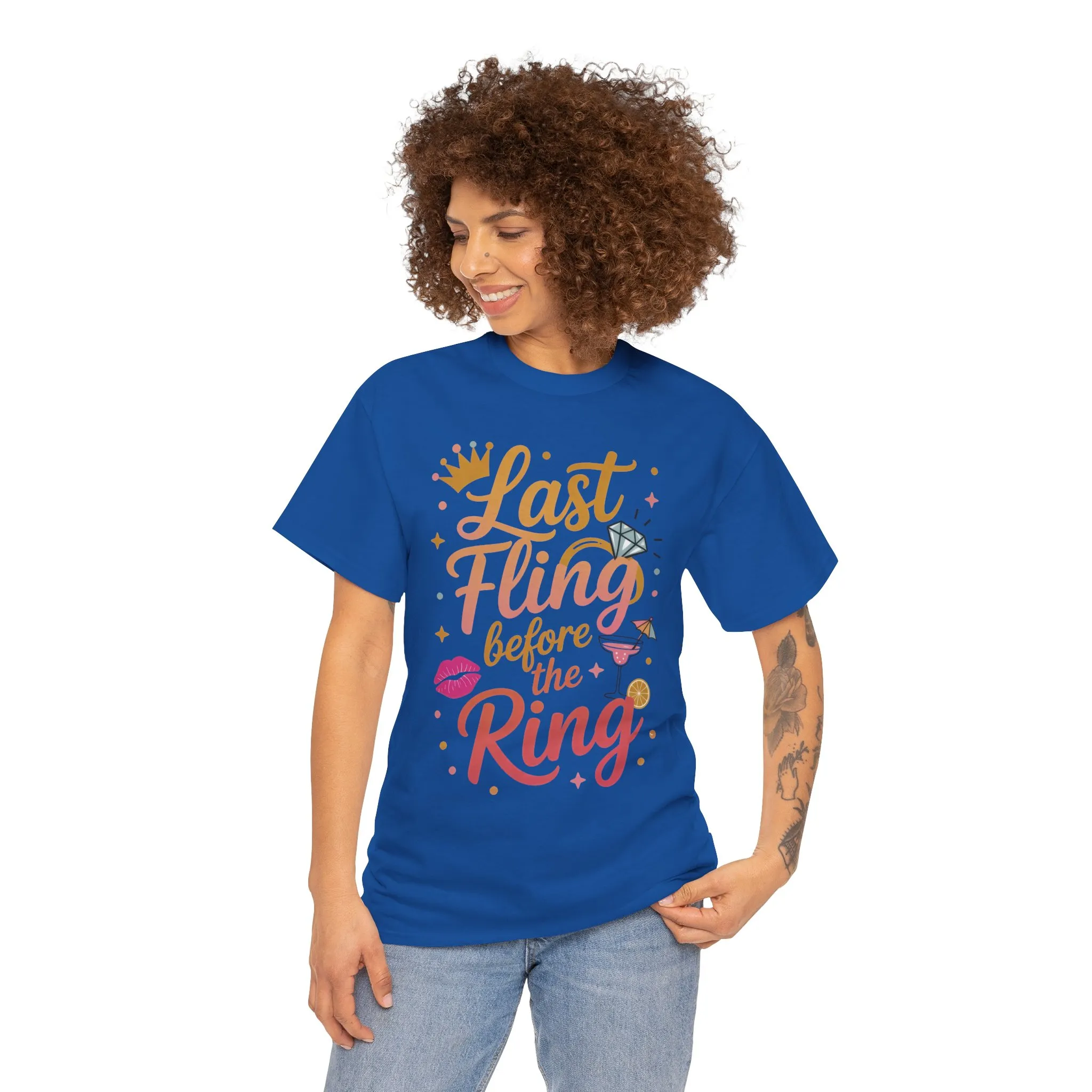 Last Fling Before the Ring T-Shirt, Bachelorette Party Tee, Bridesmaid Wedding Tee, Hen Party Matching Top, Bridal Shower, Bridesmaids Gift - Image 23