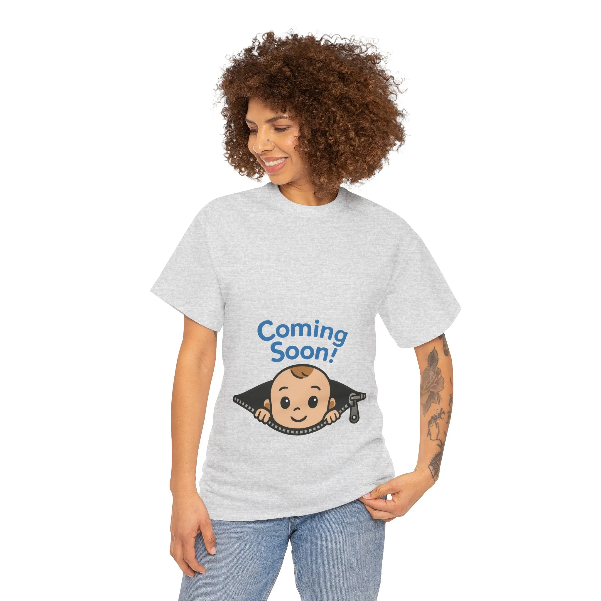 Coming Soon Maternity Tee, Cute Baby Boy Pregnancy Announcement Tee, Funny Expecting Mom Gift, Gender Reveal Tee, Baby Shower Top - Image 8