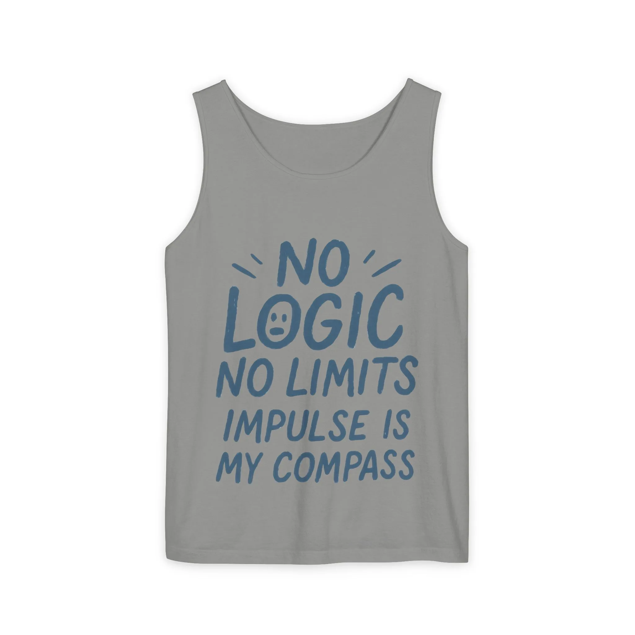 Funny Mens Tank Top, No Limits Impulse Quote, Relaxed Fit Tee, Casual Wear for Creatives, Gift for Artists Impulsive Style Shirt - Image 25