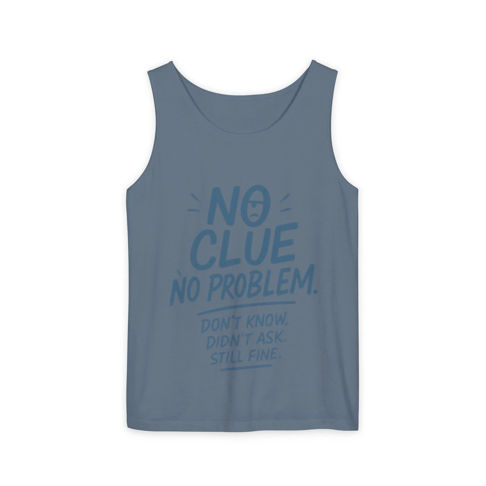 Funny No Clue Mens Tank Top, No Problem Quote, Dont Know Didnt Ask Slogan Tee, Workout Sleeveless Gym Shirt, Relaxed Fit Gift for Him - Image 37