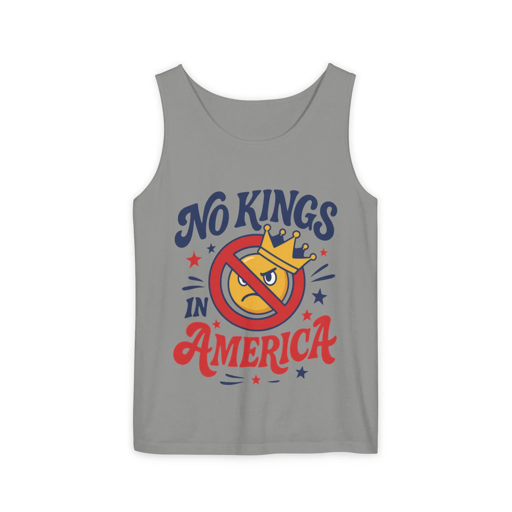 No Kings in America Tank Top - Funny Patriotic Anti Monarchy Sleeveless Shirt - USA Freedom Top, Unisex Summer Apparel, USA Independence Day - Image 19