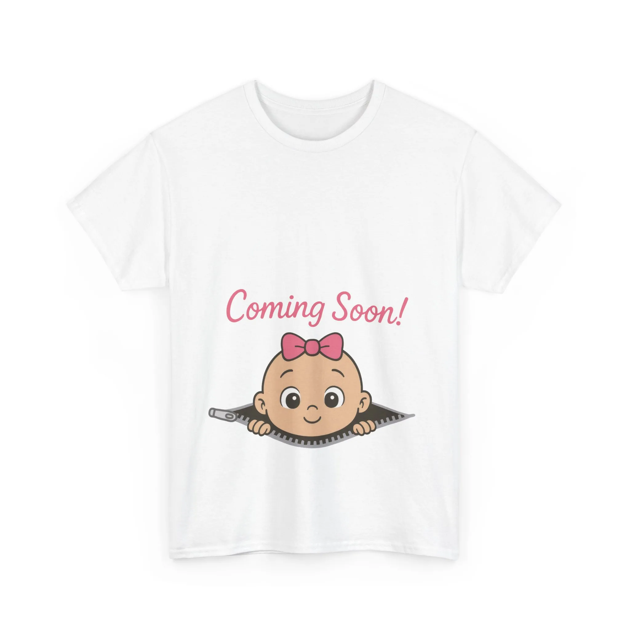 Coming Soon Maternity T-Shirt, Cute Baby Girl Pregnancy Announcement Shirt, Expecting Mom Gift, Gender Reveal Tee, Baby Shower Gift - Image 4