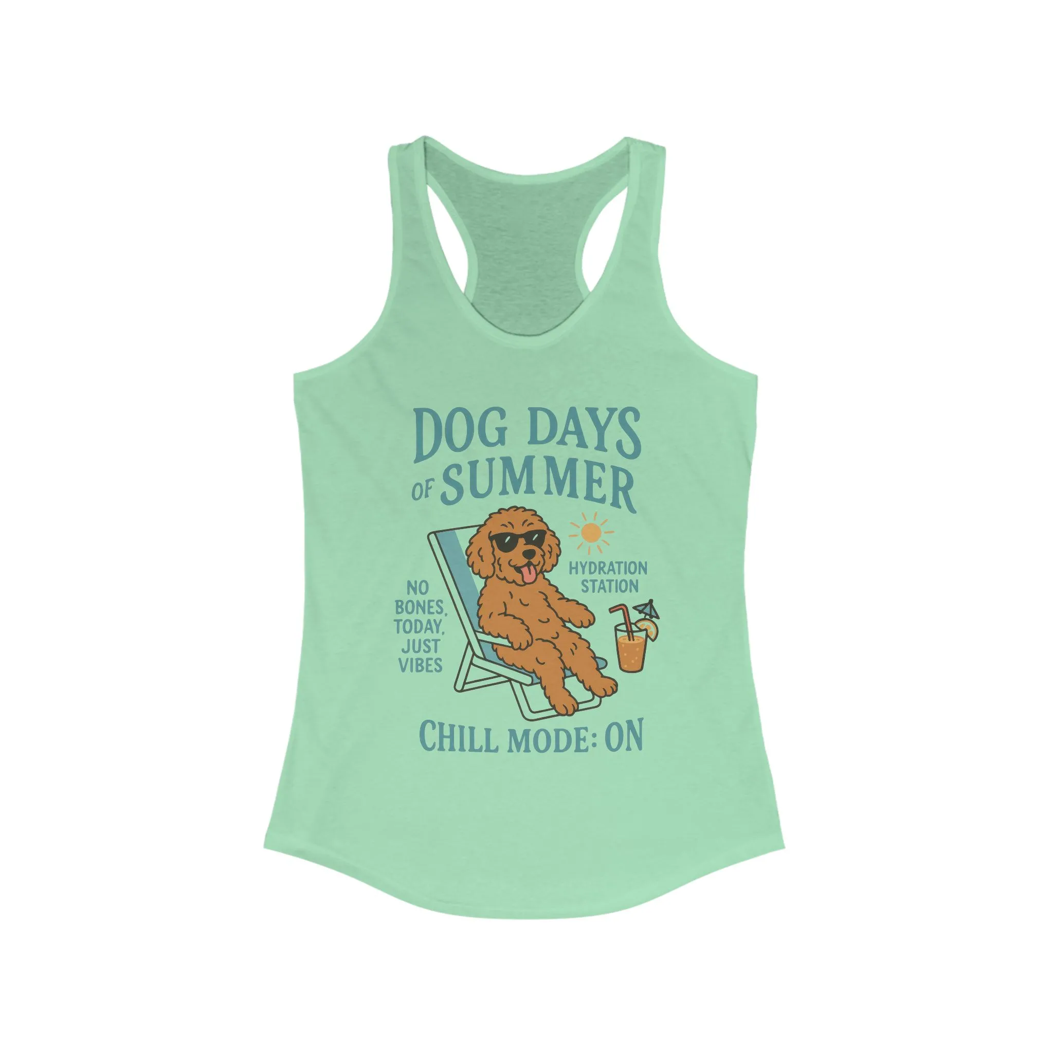 Dog Days of Summer Tank, Funny Cute Dog Graphic Womens Tank Top, Chill Mode ON Tee, Summer Puppy Vibes Gift, Dog Lover Gift - Image 9
