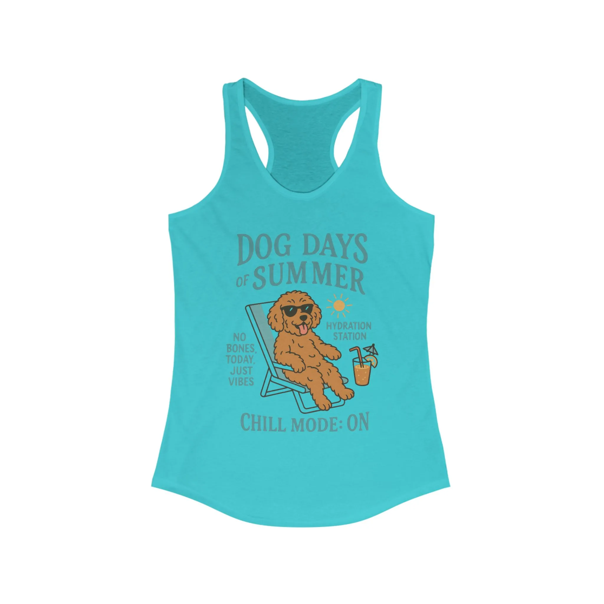 Dog Days of Summer Tank, Funny Cute Dog Graphic Womens Tank Top, Chill Mode ON Tee, Summer Puppy Vibes Gift, Dog Lover Gift - Image 11