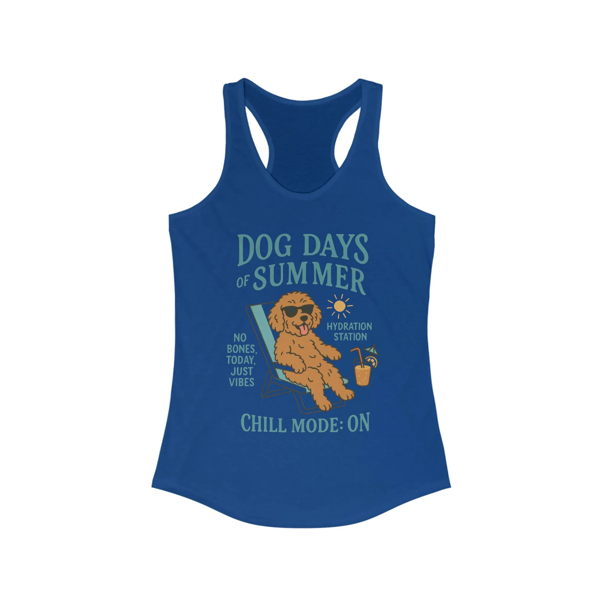 Dog Days of Summer Tank, Funny Cute Dog Graphic Womens Tank Top, Chill Mode ON Tee, Summer Puppy Vibes Gift, Dog Lover Gift - Image 13