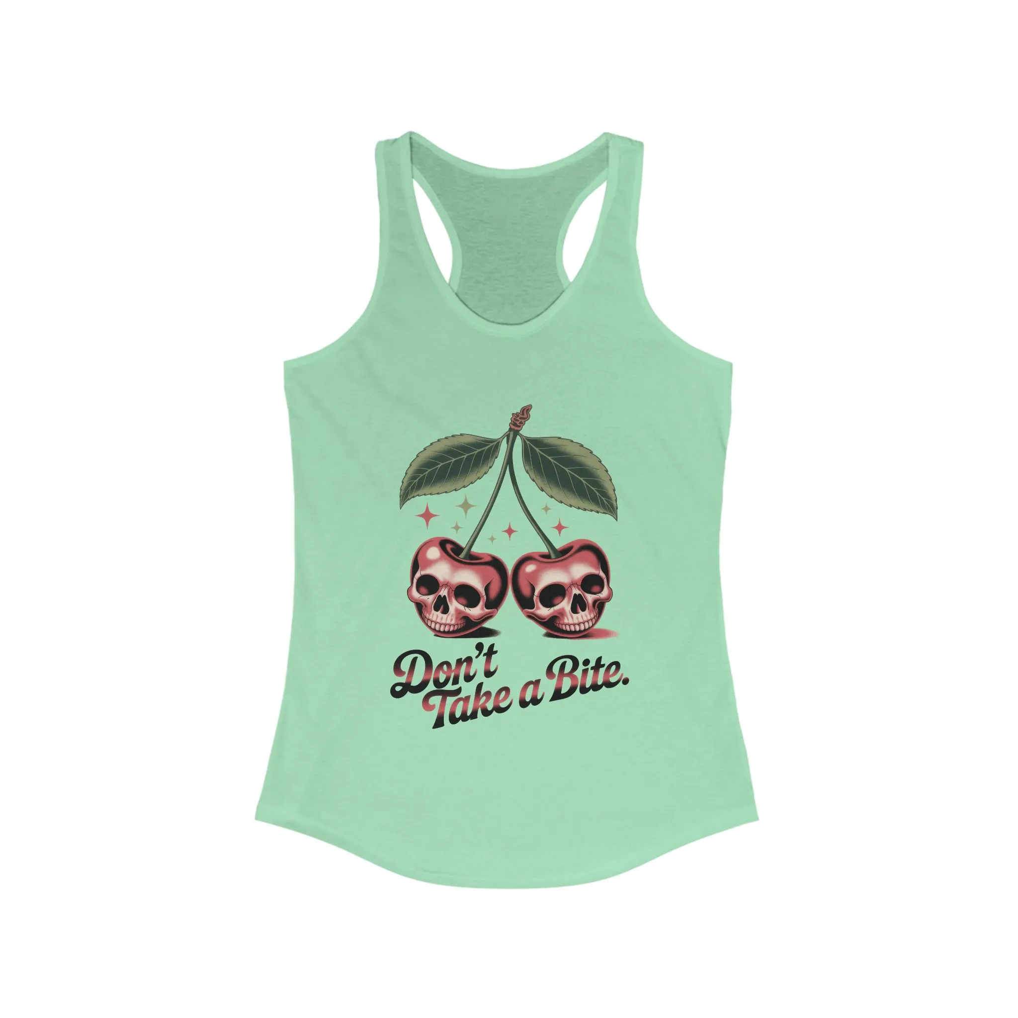 Skull Cherry Womens Tank Top, Edgy Tee, Halloween Apparel, Cute Gothic Fruit Graphic Tank for Women, Funny Dark Style Tee, Summer Wear - Image 9