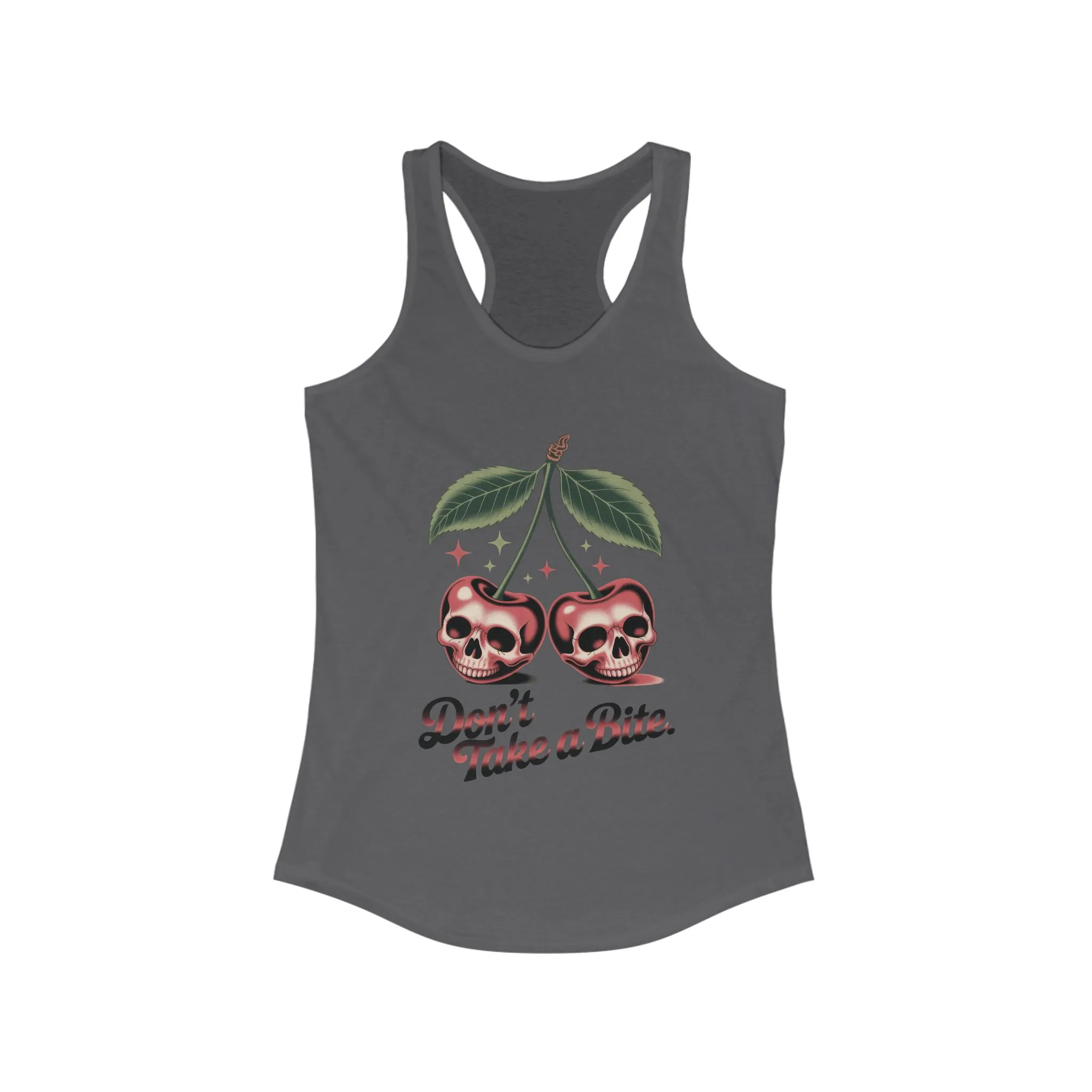 Skull Cherry Womens Tank Top, Edgy Tee, Halloween Apparel, Cute Gothic Fruit Graphic Tank for Women, Funny Dark Style Tee, Summer Wear - Image 15