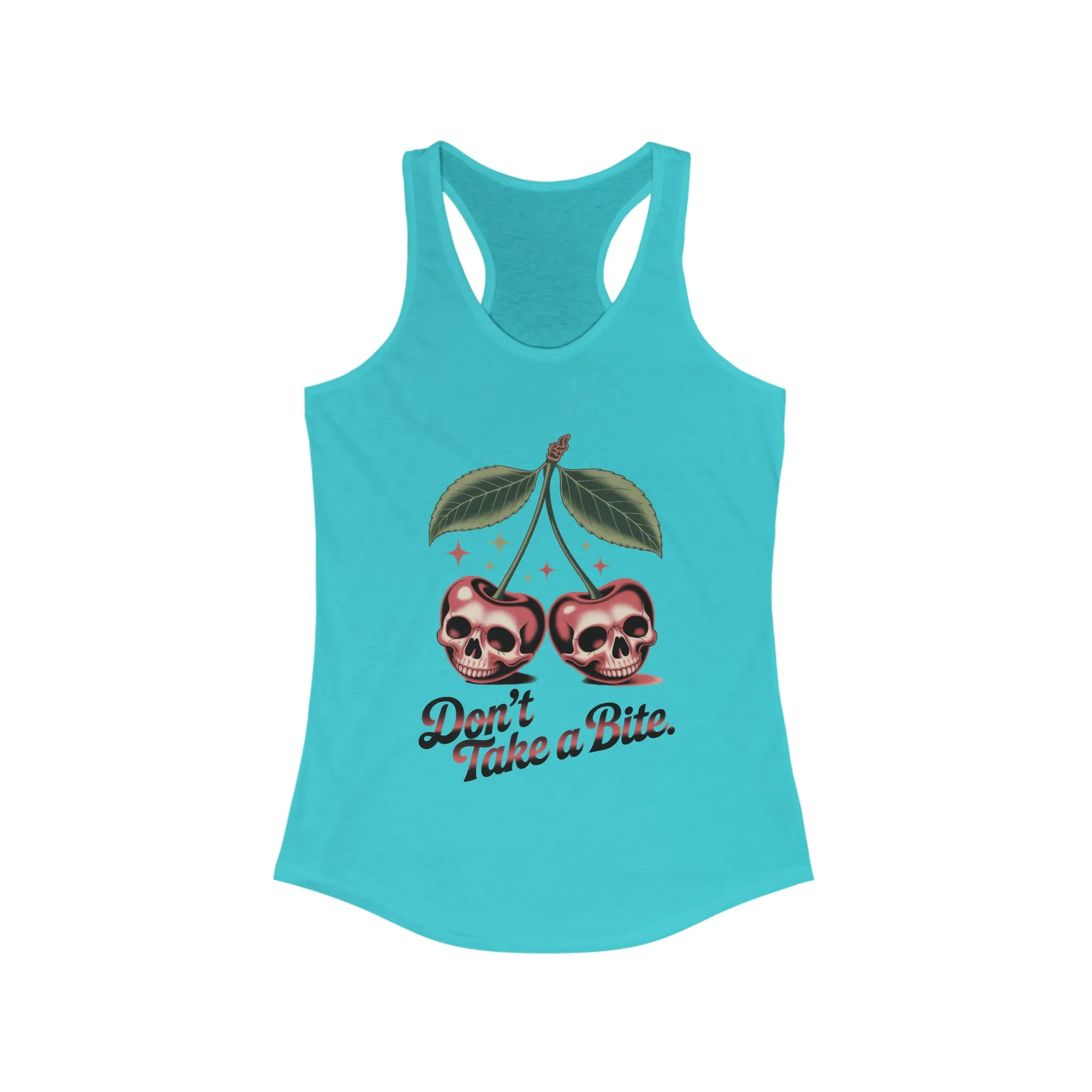 Skull Cherry Womens Tank Top, Edgy Tee, Halloween Apparel, Cute Gothic Fruit Graphic Tank for Women, Funny Dark Style Tee, Summer Wear - Image 9