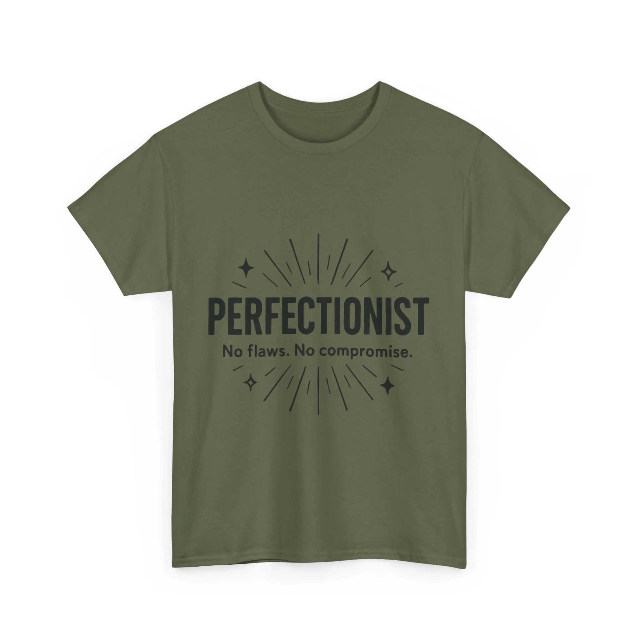 Mens Perfectionist T-Shirt, No Flaws No Compromise, Minimal Bold Graphic Tee, Gift for OCD, Clean Freak, or Detail-Oriented Men - Image 13