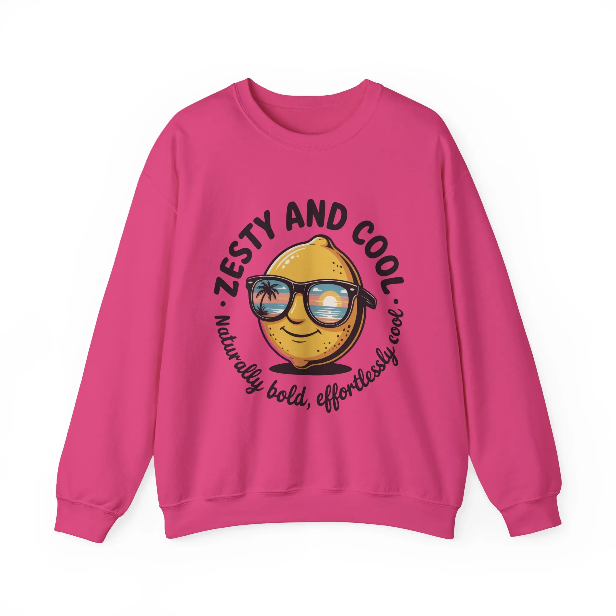 Zesty and Cool Crewneck Sweatshirt, Womens Lemon Sweatshirt for Casual Wear, Trendy Gift, Summer Vibes, Comfortable Apparel - Image 22
