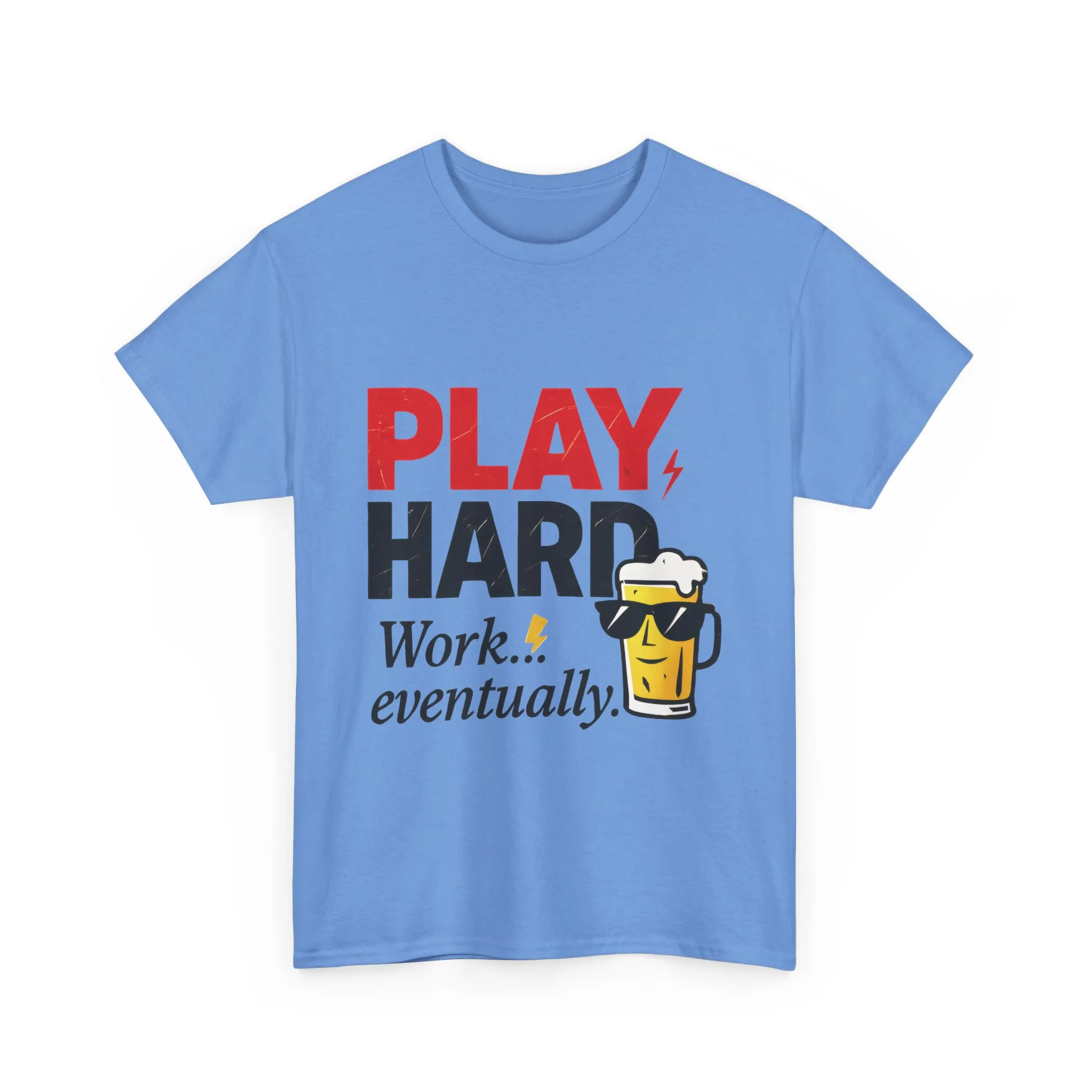 Play Hard Mens Heavy Cotton Tee, Perfect for Beer Lovers, Casual Hangouts, Parties, Gifts, and Relaxed Days - Image 16