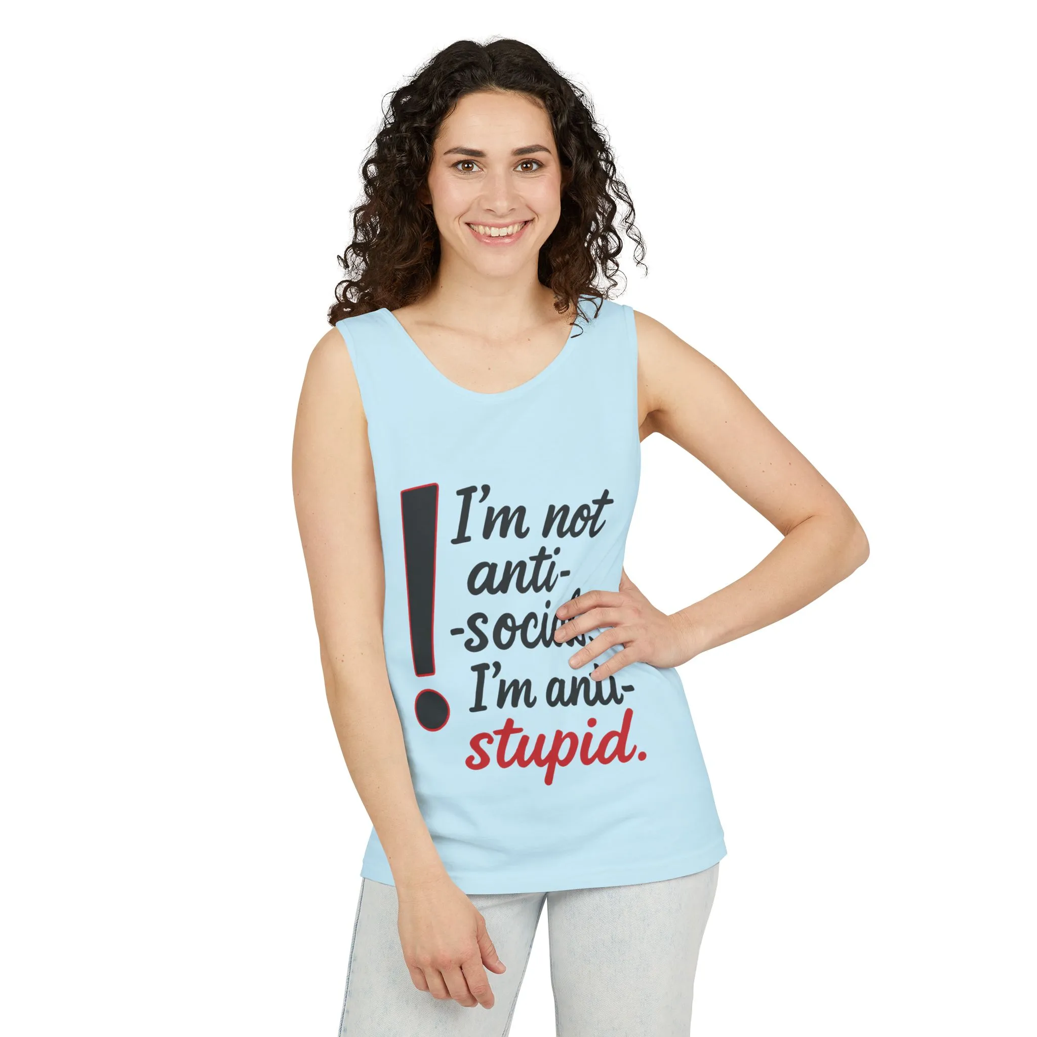 Anti-Social Womens Tank Top, Funny Graphic Summer Apparel, Beachwear, Humorous Womens Tee, Graphic Tee for Introverts & Thinkers - Image 18