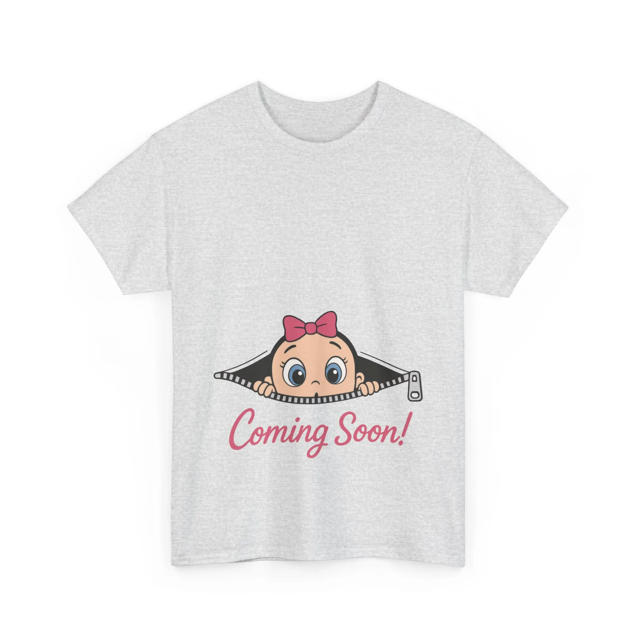 Coming Soon Maternity T-Shirt, Cute Baby Girl Pregnancy Announcement Shirt, Expecting Mom Gift, Gender Reveal Tee, Baby Shower Gift - Image 2